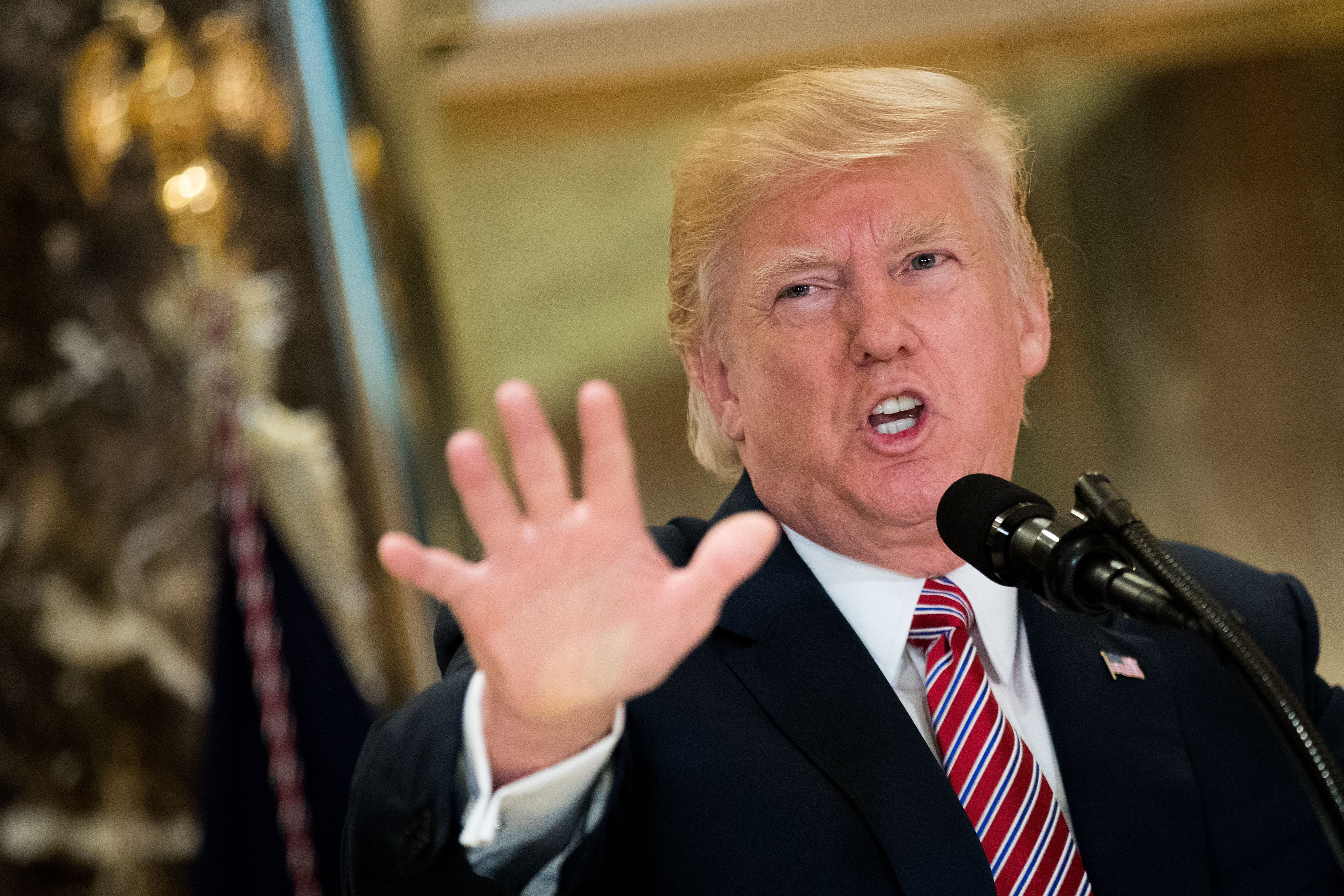President Trump Speaks On Infrastructure Meeting Held At Trump Tower