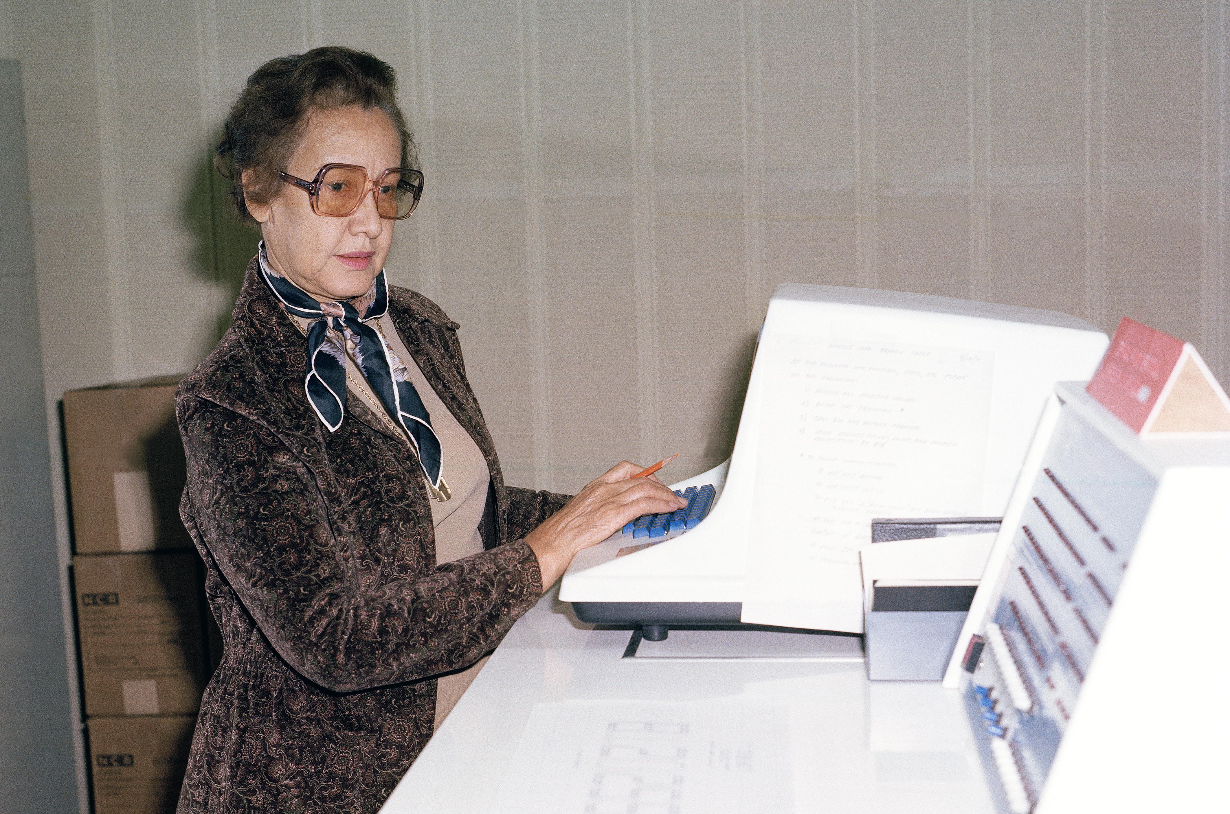 Katherine G. Johnson at Work at NASA Langley Research Center