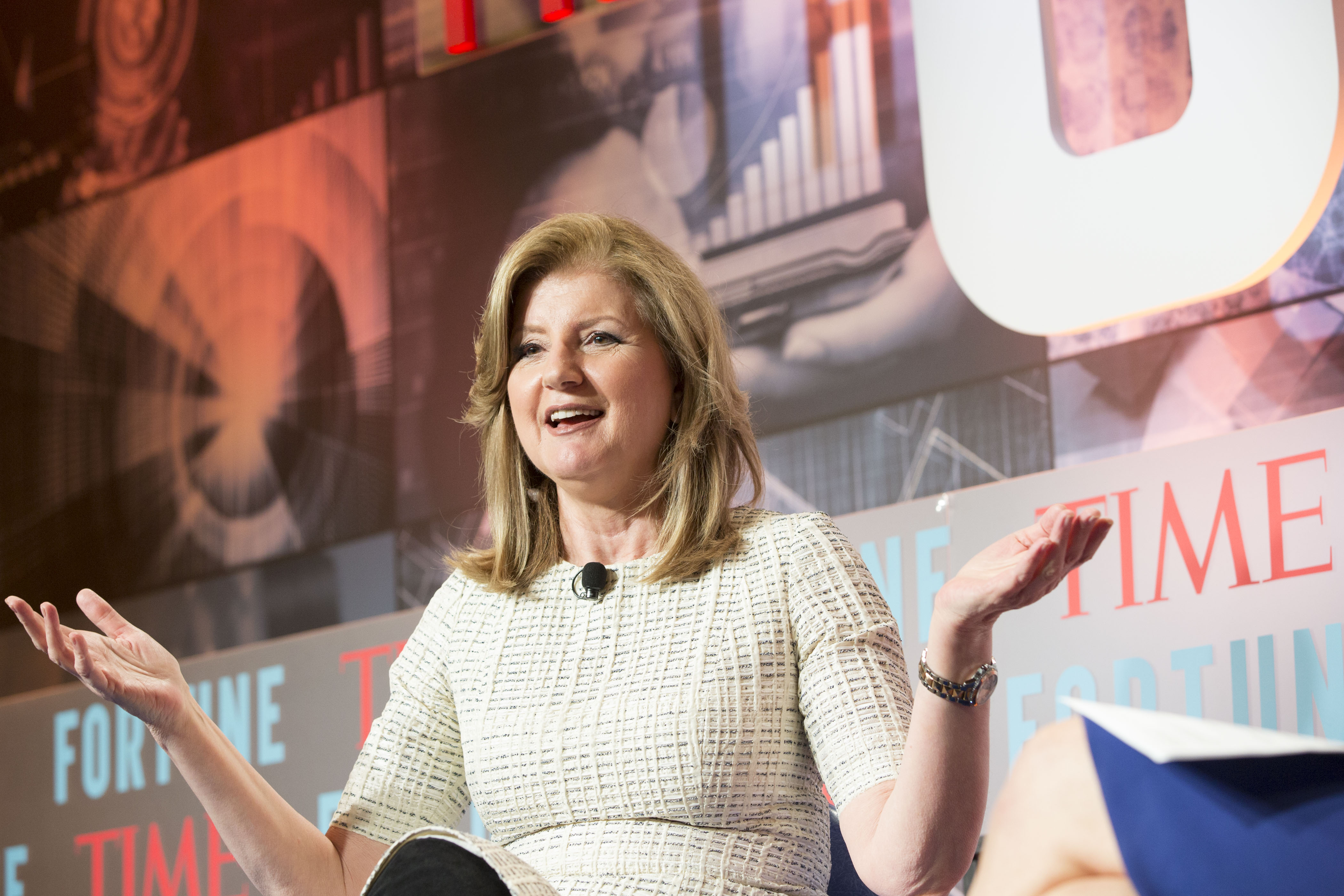 Fortune CEO Initiative 2017September 25, 2017. NY, NY. USALUNCH AND TOWN HALL DISCUSSIONMaking Inclusion a Source of StrengthAt a time when the debate over inequality has become a national flashpoint, companies need to rethink their approach to equality within the space they have direct control: the workplace. Every company aspires to achieve a diverse and inclusive workplace, and enjoy the resulting benefits of resilience and creativity, but efforts too often fall short. While the proportion of the nonwhite male population is growing, financial challenges for this demographic are also growing, as businesses struggle to implement the inclusive hiring practices that can expand access to prosperity. This town hall discussion will examine lessons learned from entry-level to C-suite recruitment and promotion, and explore the critical approaches necessary to yield success toward this goal. Opening interview: Arianna Huffington, Founder and CEO, Thrive Global Moderator: Nancy Gibbs, Editorial Director, Time Inc. News Group; Editor-in-Chief, Time Followed by town hall discussion on inclusion and equality withModerator:Ellen McGirt, Senior Editor, FortuneFirestarters:Tony Prophet, Chief Equality Officer, SalesforceBlake Irving, CEO, GoDaddy.com Photograph by Rebecca Greenfield/Fortune CEO Initiative