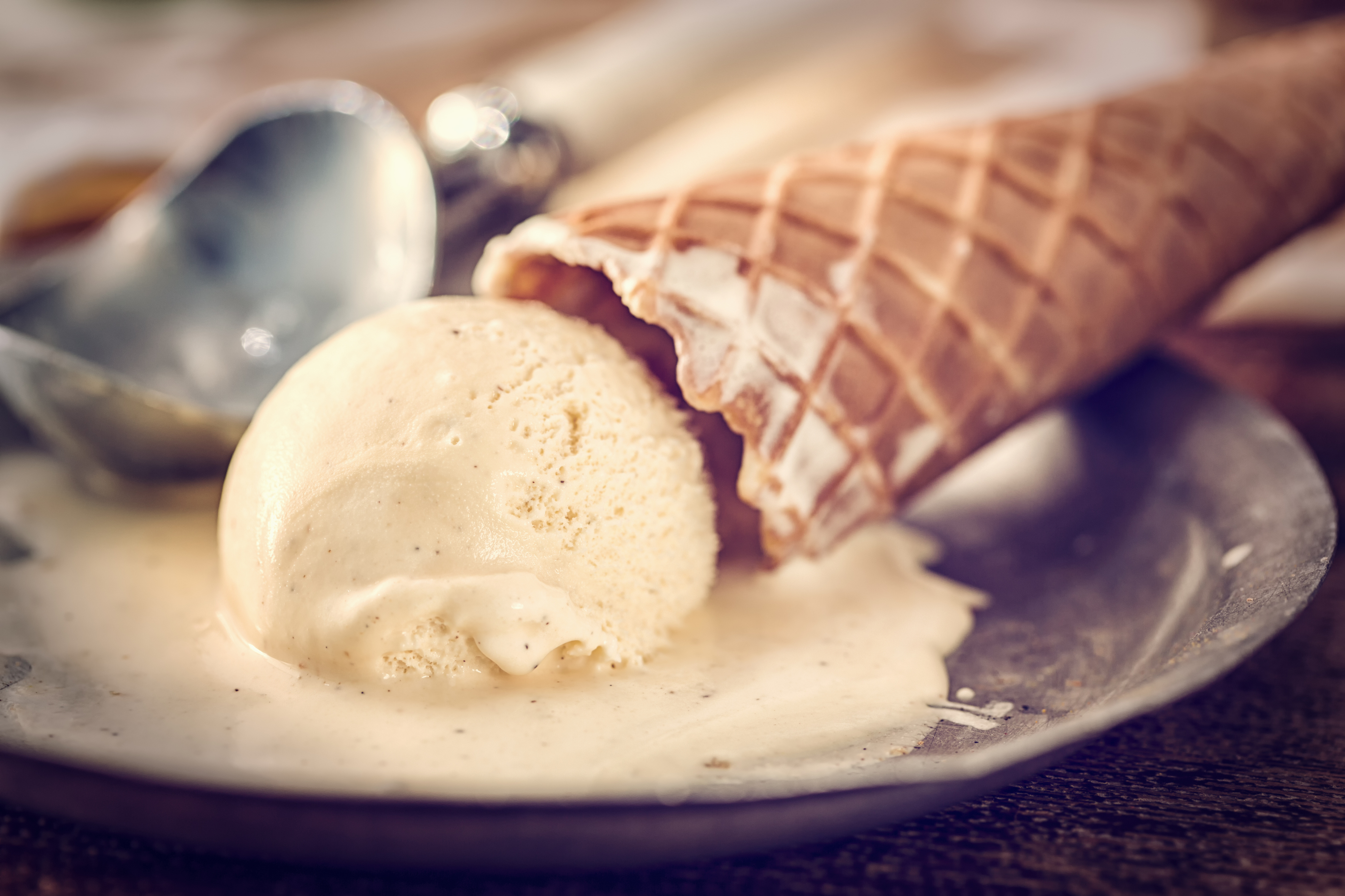 Vanilla Ice Cream in a Cone