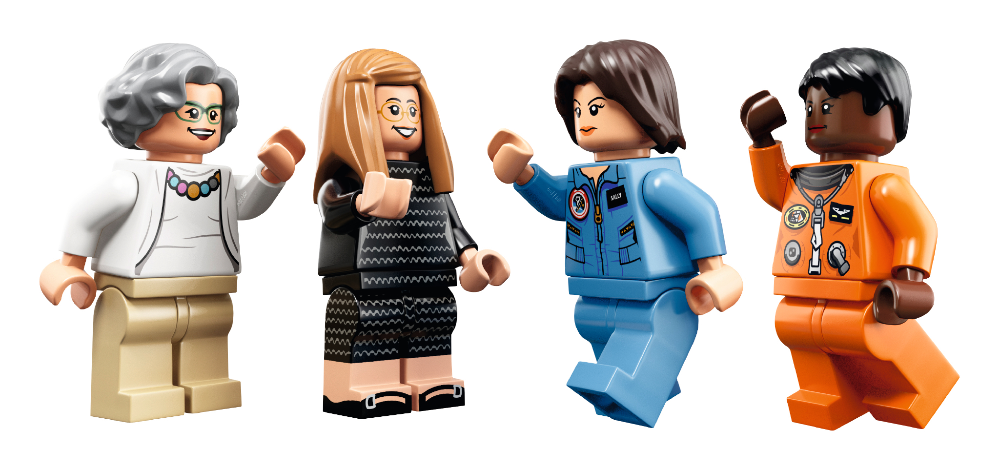 Nancy G. Roman, Margaret Hamilton, Sally Ride, and Mae Jemison
