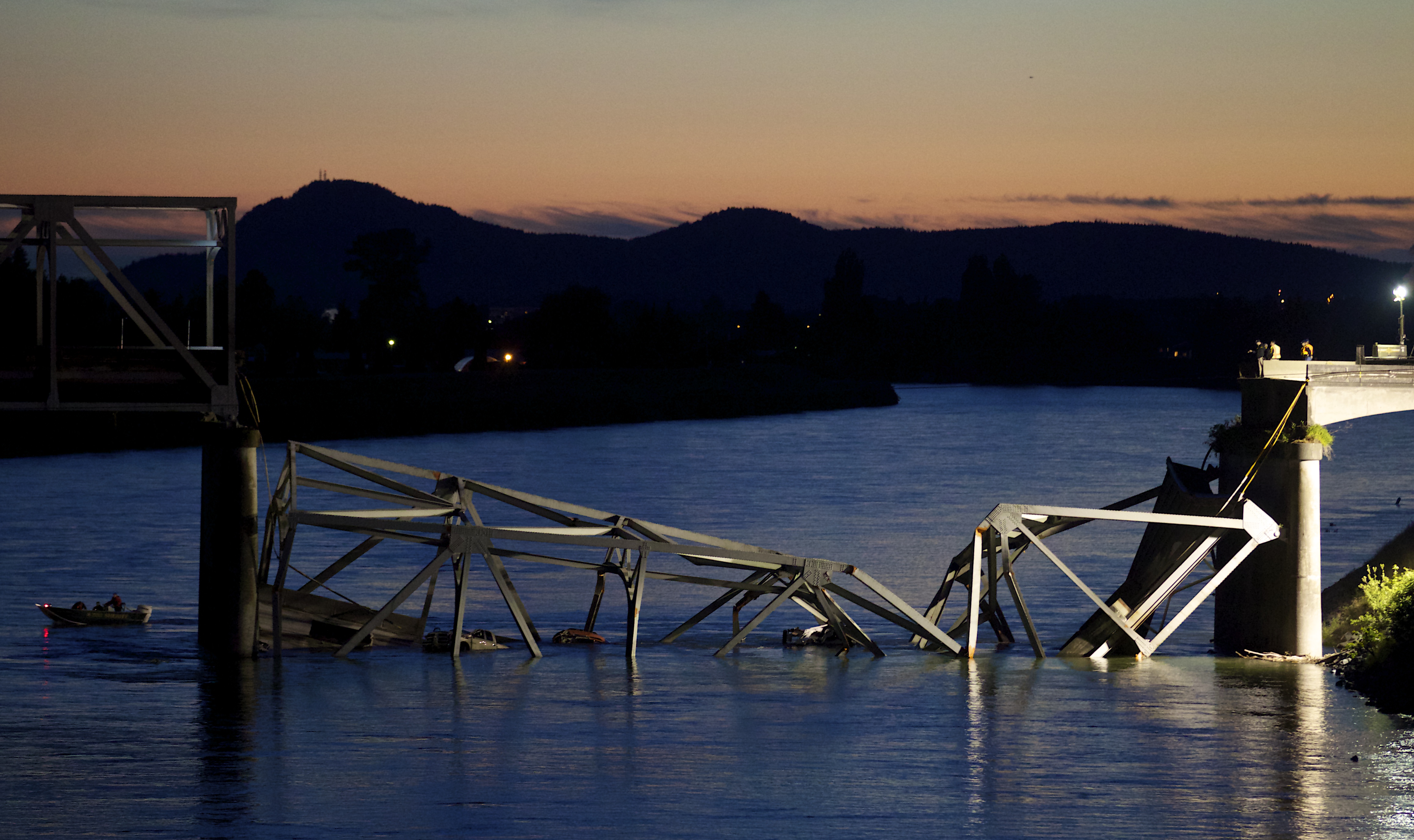 Interstate 5 bridge collapses over river in Washington State