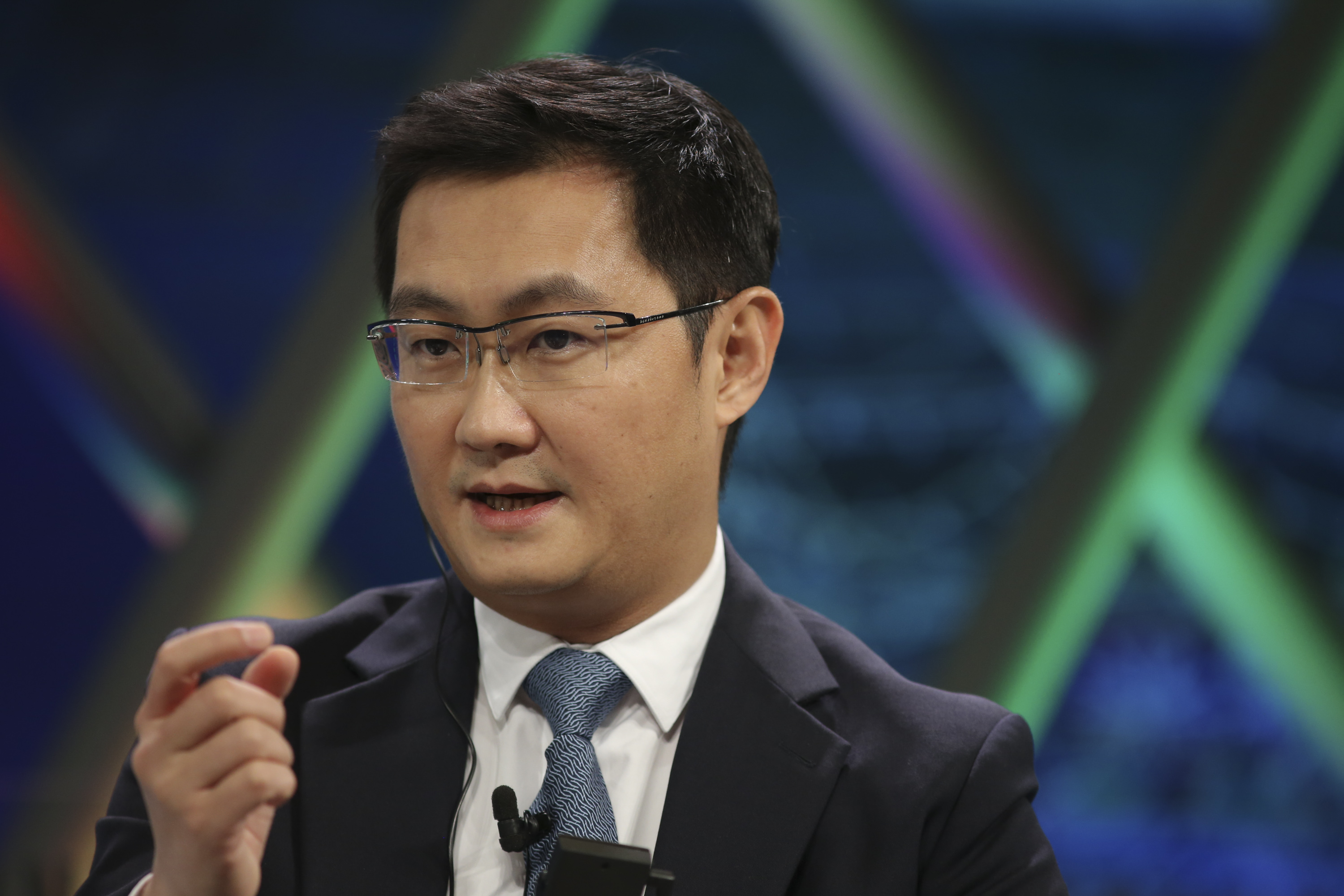 Tencent CEO and founder Pony Ma speaks at the Fortune Global Forum in Guangzhou, China.