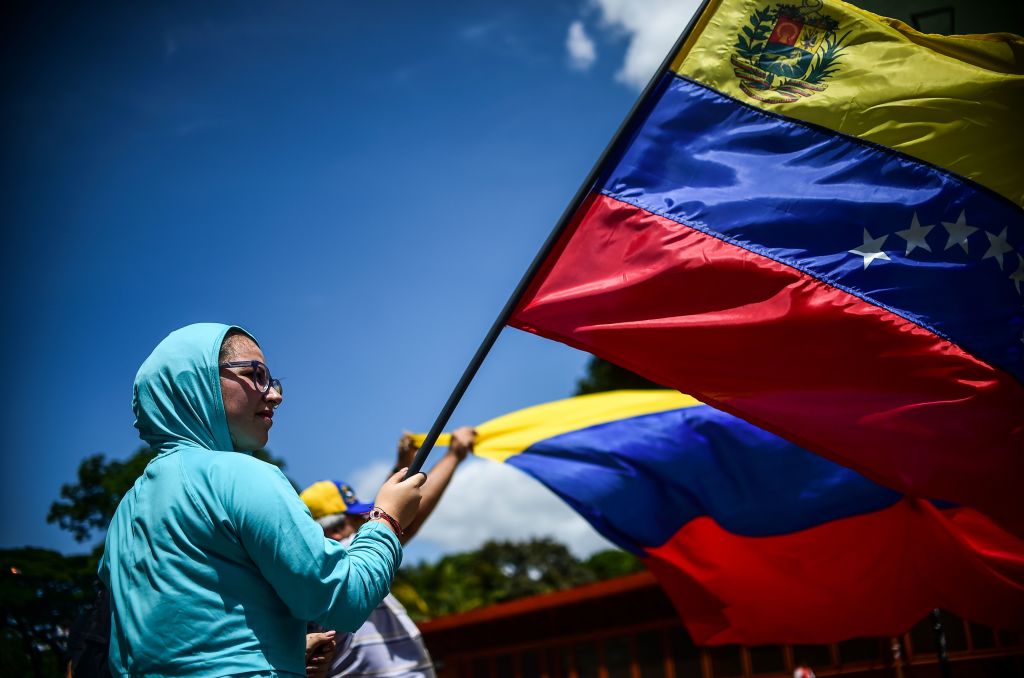 TOPSHOT-VENEZUELA-CRISIS-OPPOSITION-PROTEST