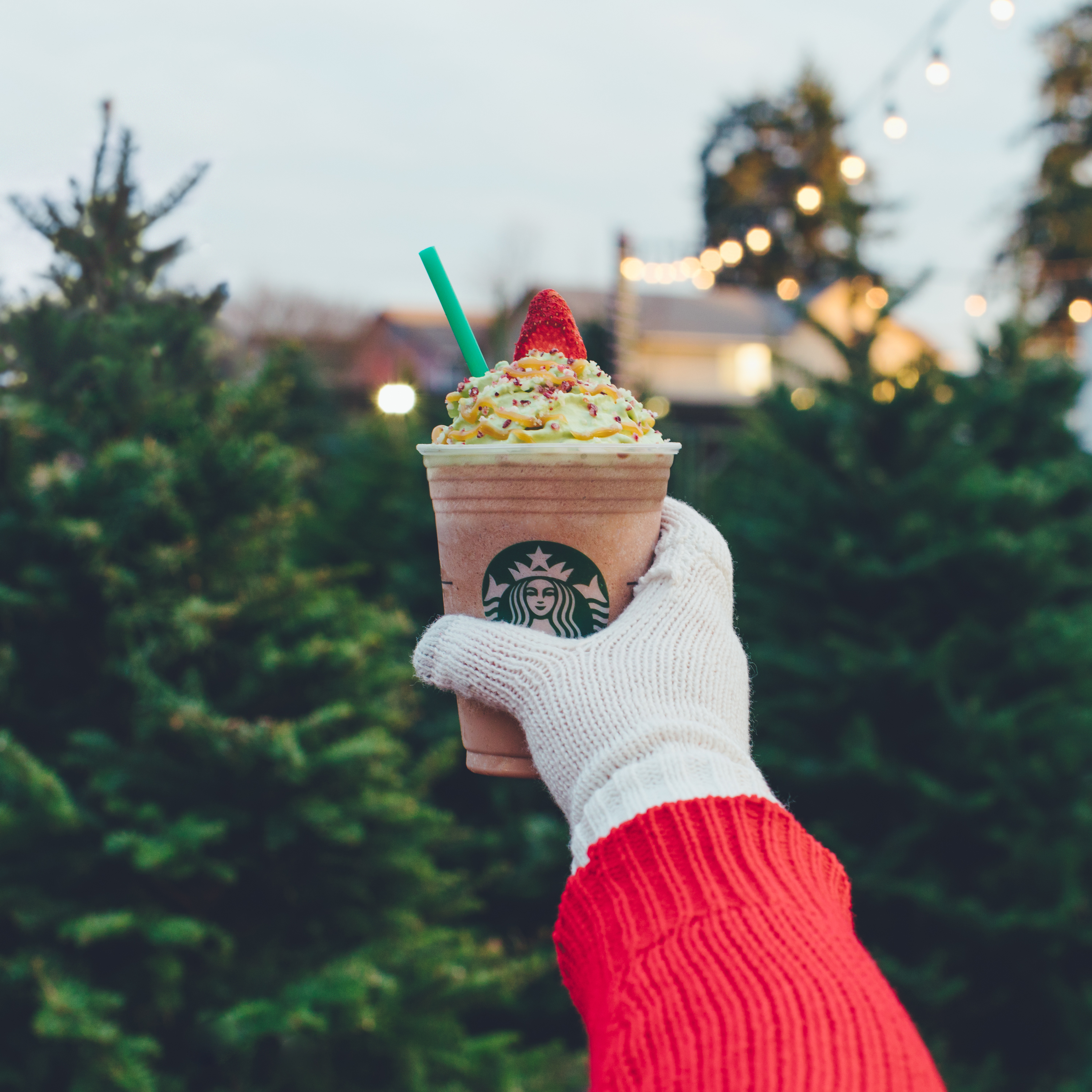Christmas tree frappuccino