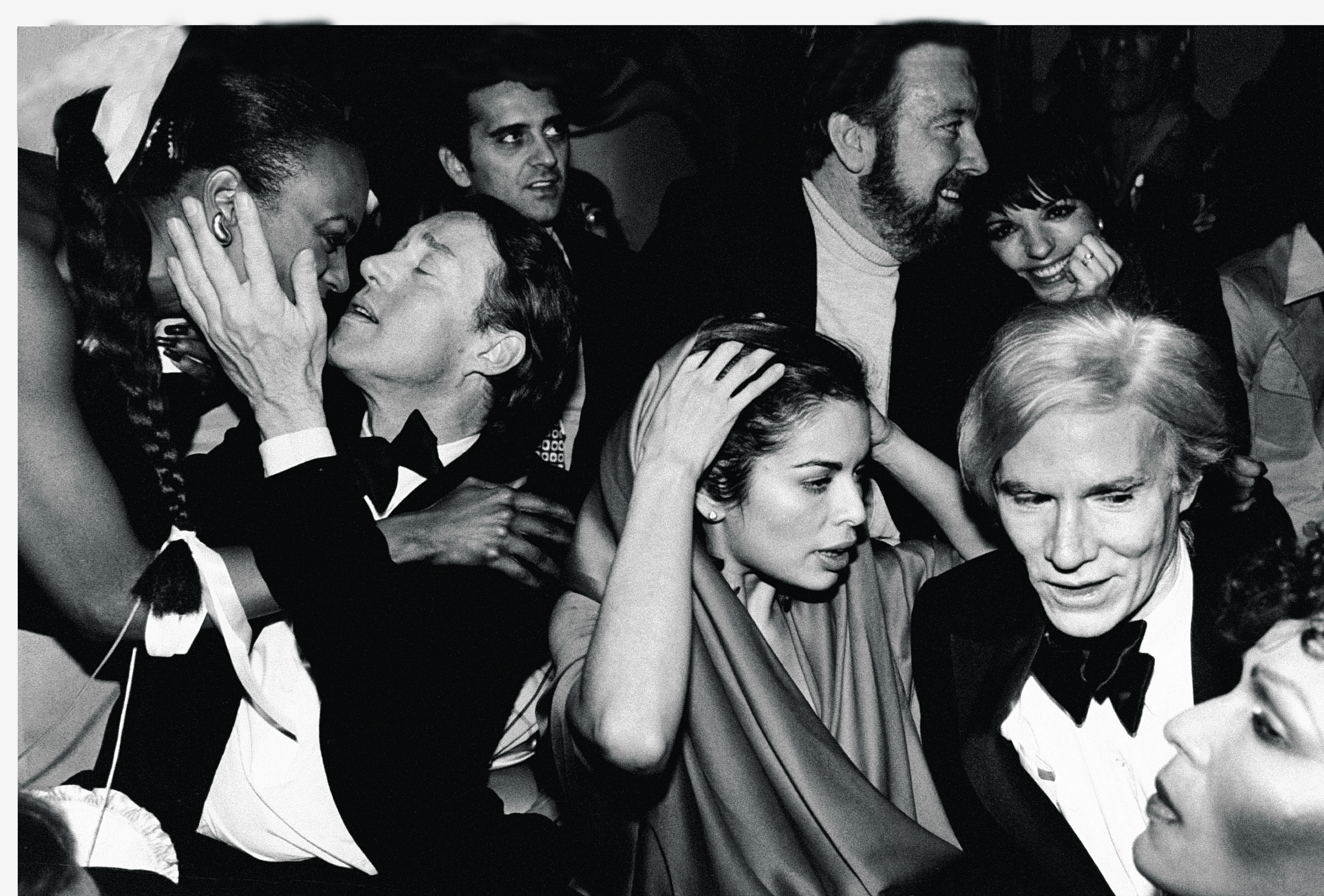 Celebrities during New Year's Eve party at Studio 54: