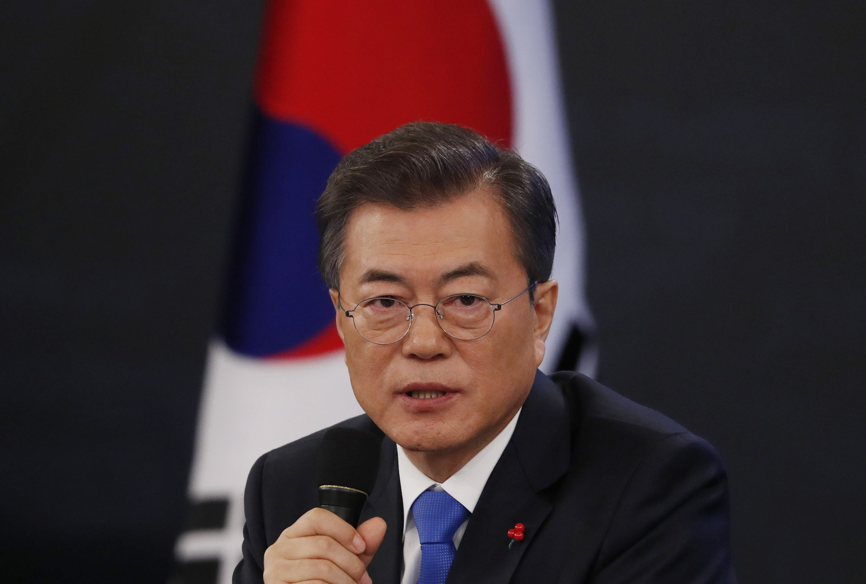South Korean President Moon Jae-In Holds New Year Press Conference