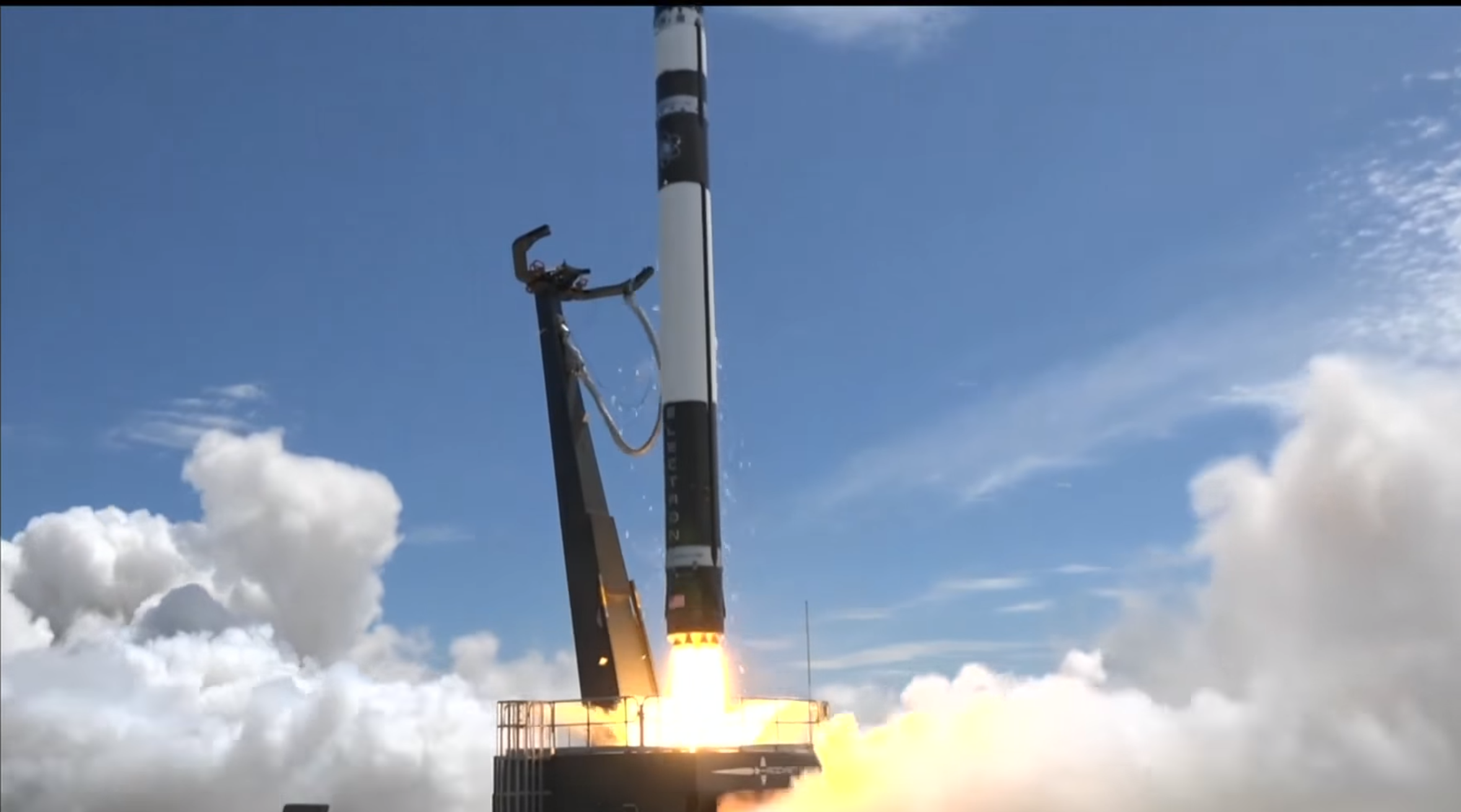 A Rocket Lab Electron rocket, carrying three micro-satellites, successfully launches from New Zealand on Sunday, January 21st local time.