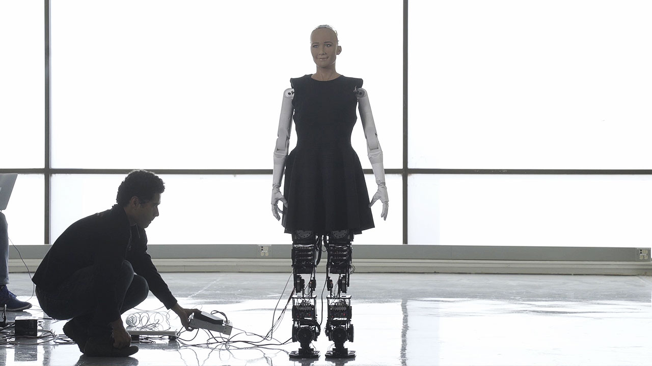 Sophia the Citizen Robot Is Learning to Walk
