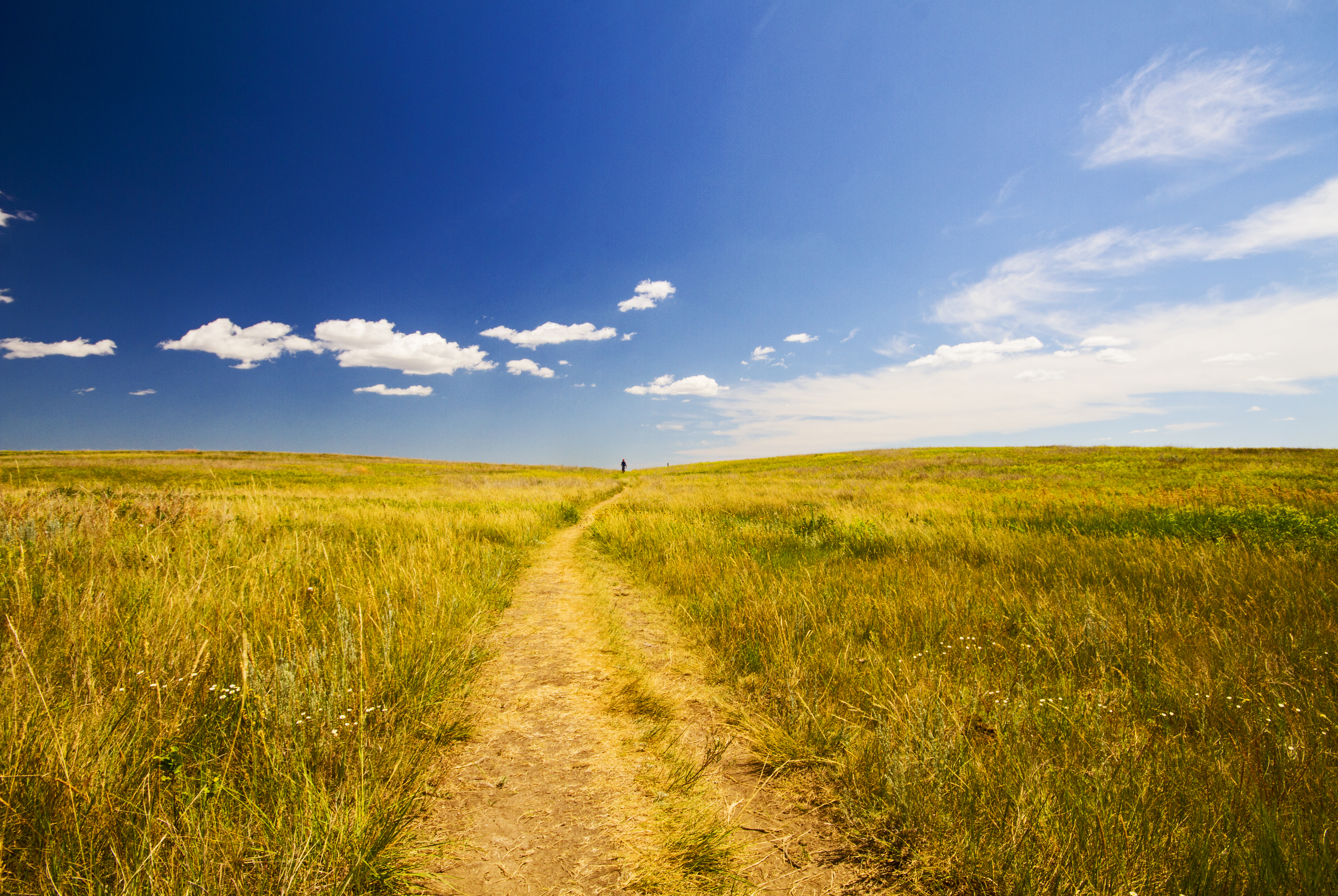 Distant Figure on Wide Open Prarie