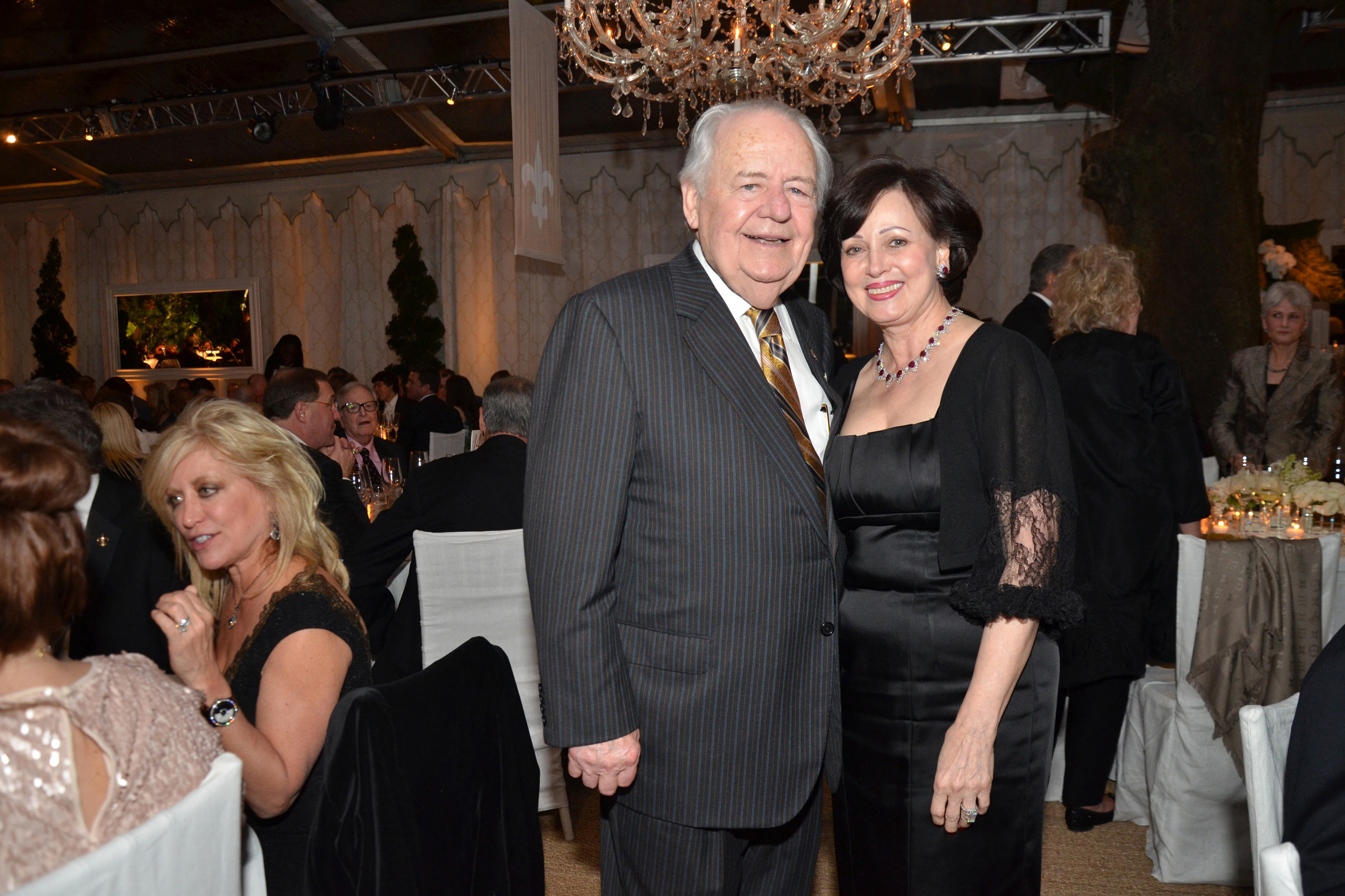 Tom and Gayle Benson at NFL party