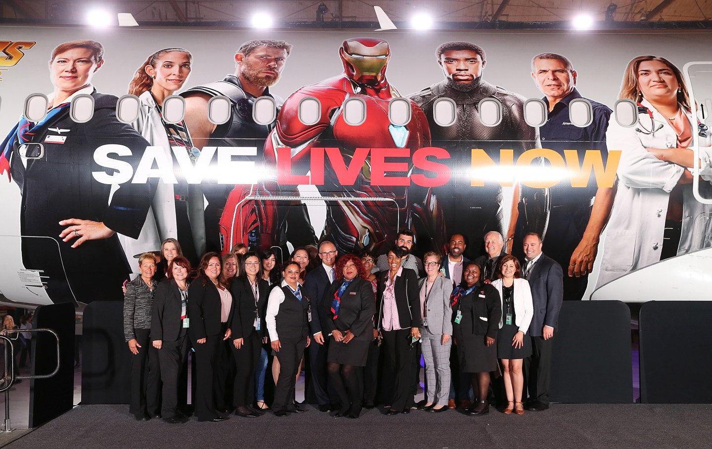 American Airlines, Stand Up To Cancer, And Marvel Studios' "Avengers: Infinity War" Unveil Custom-Wrapped Plane - Arrivals