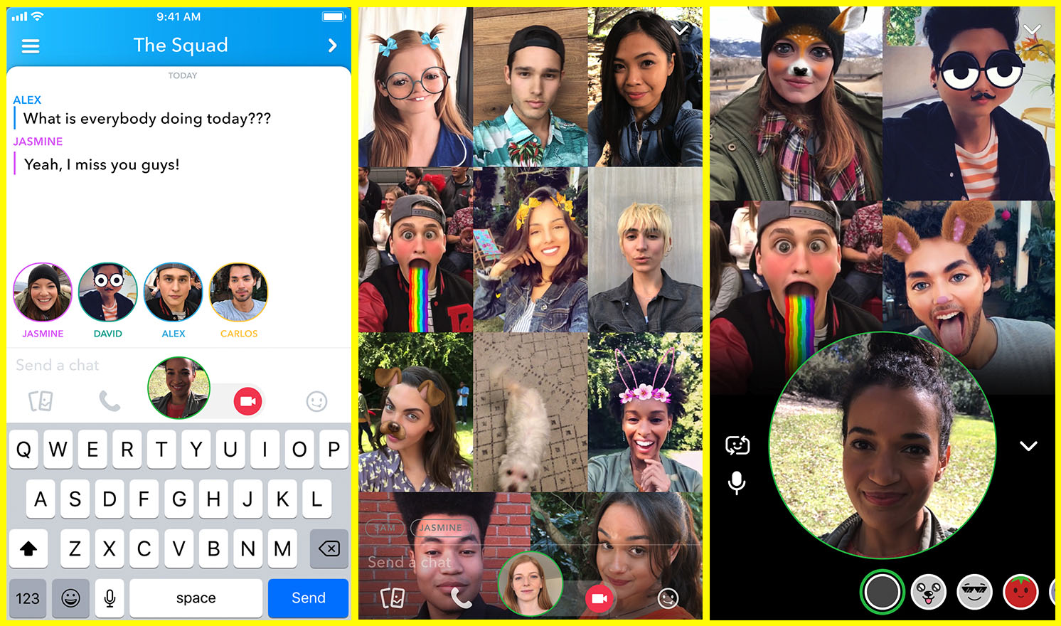 snapchat group calling