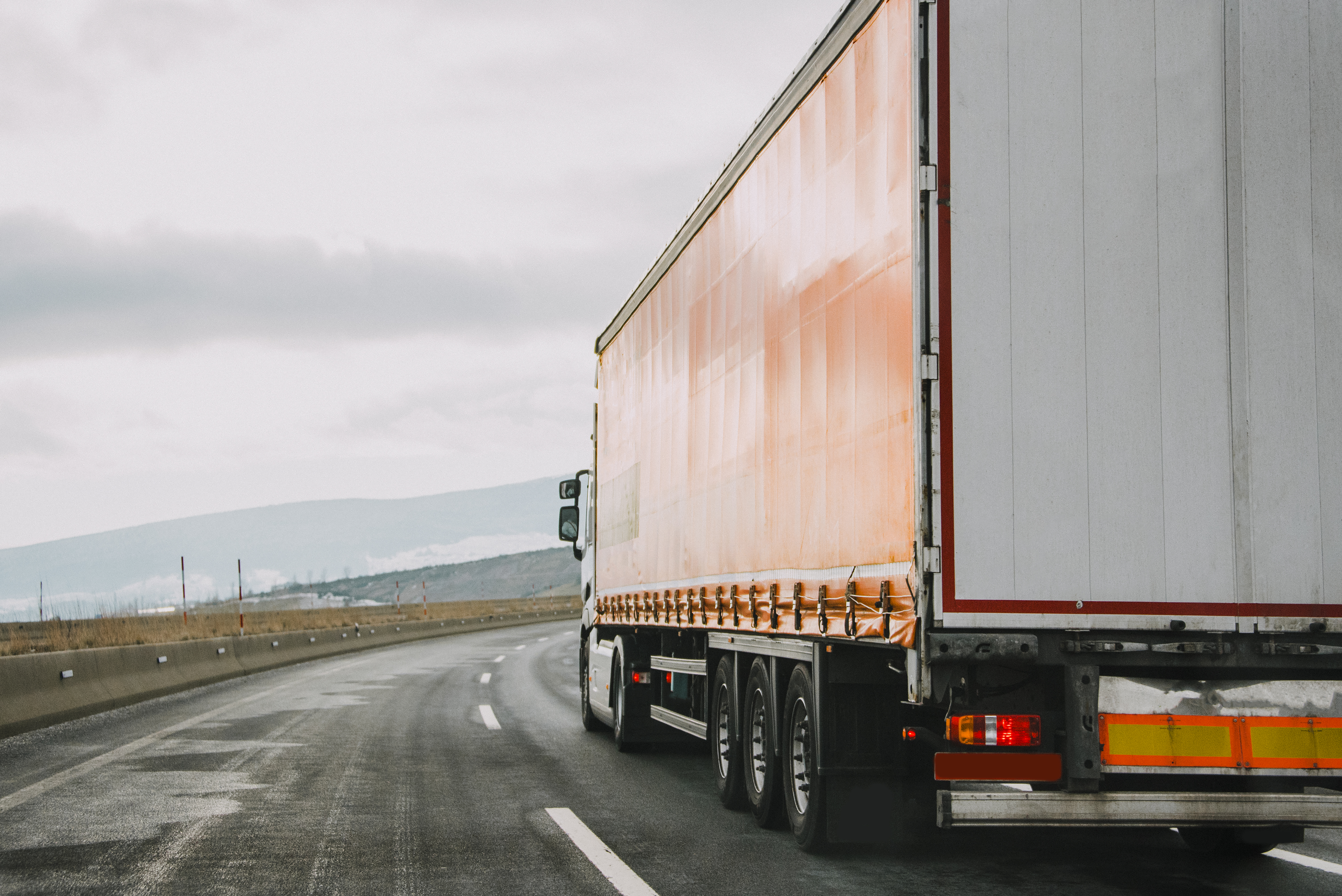 Truck on highway