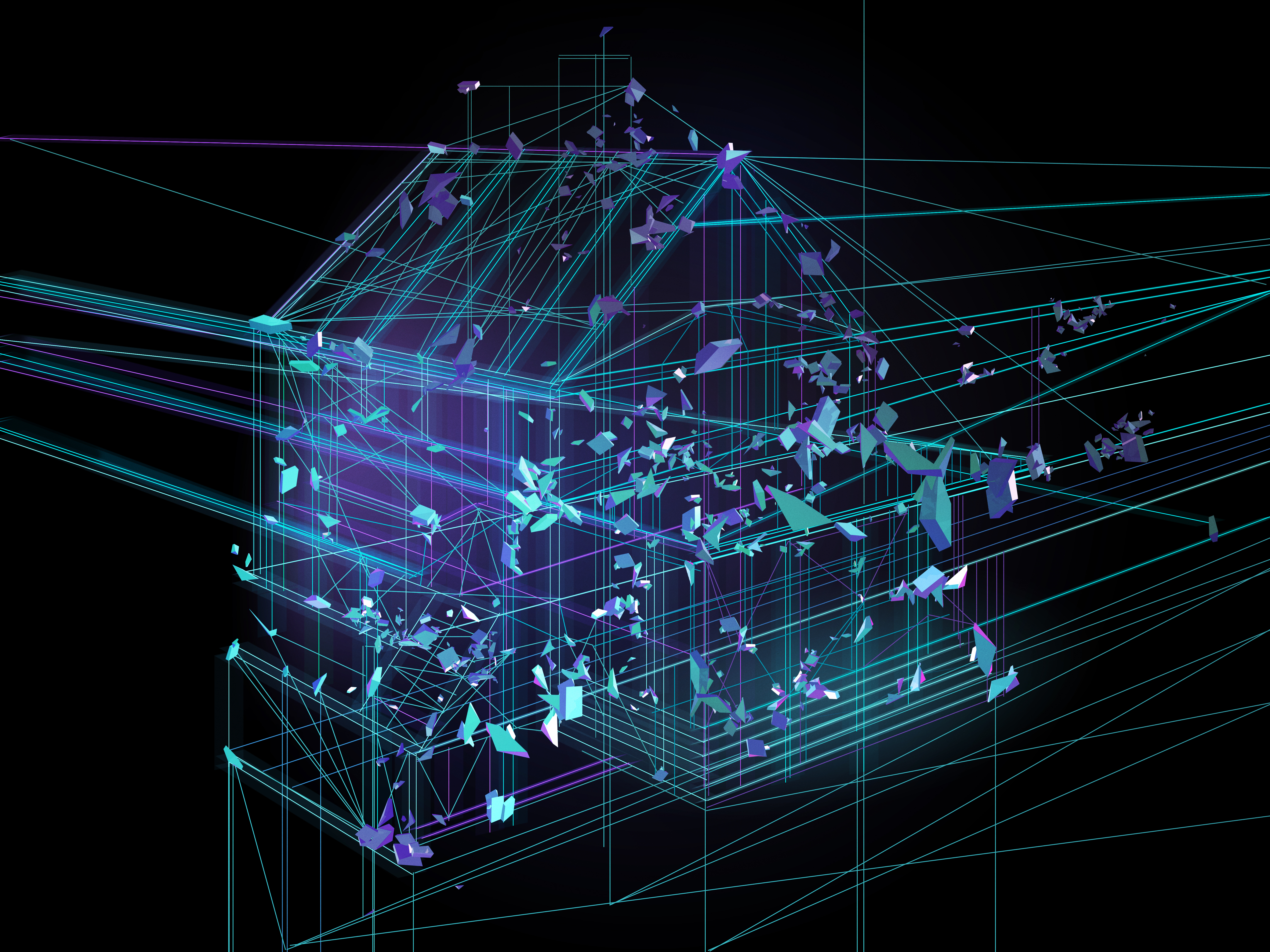 House made out of lasers