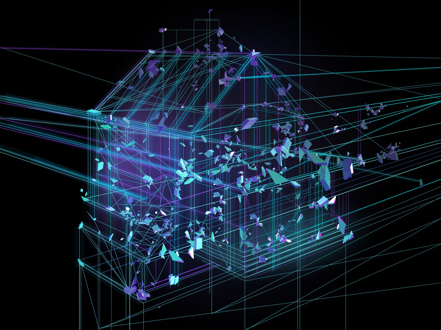 House made out of lasers