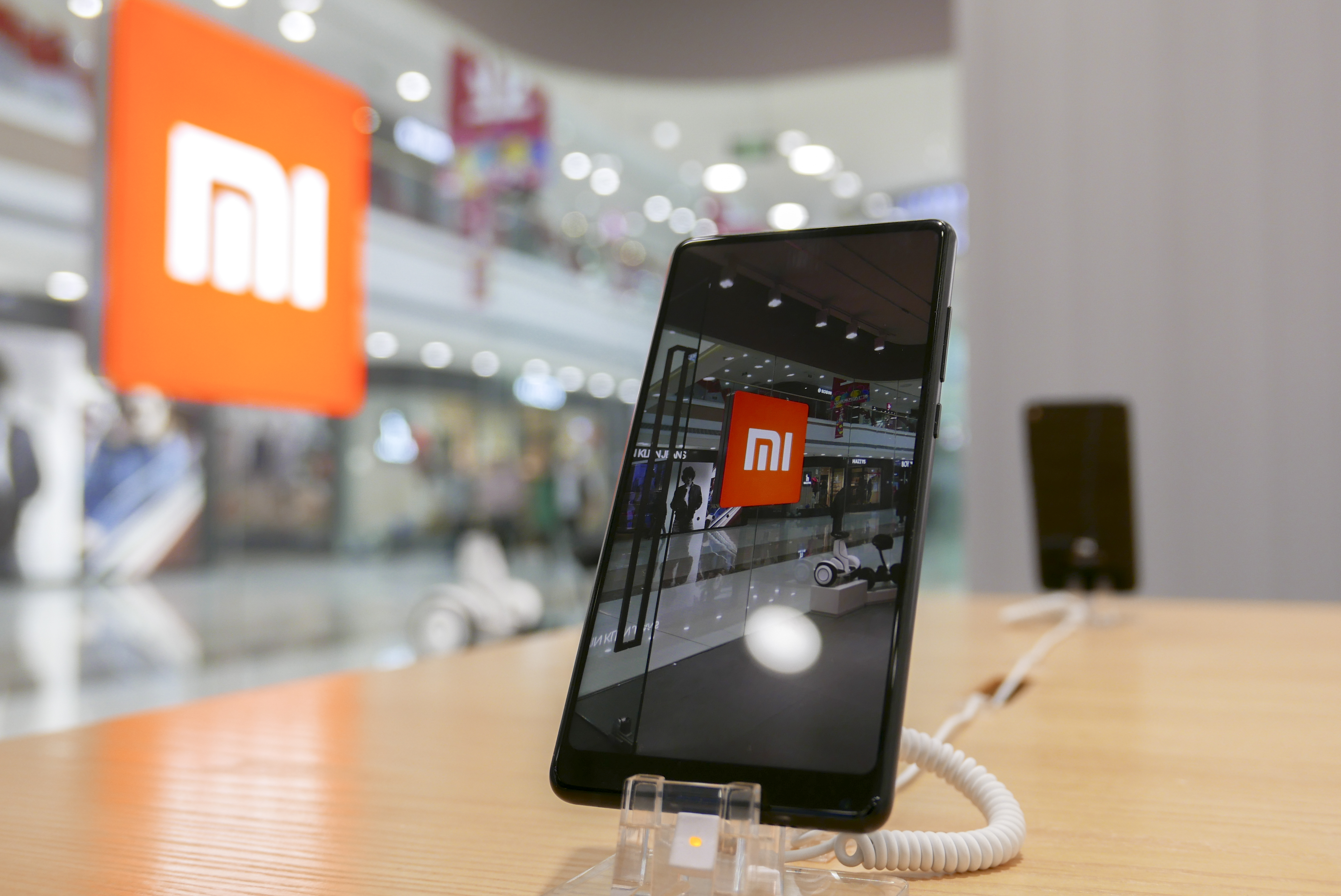 MI phone in a MI shop ( also called Xiaomi Fans Club). In