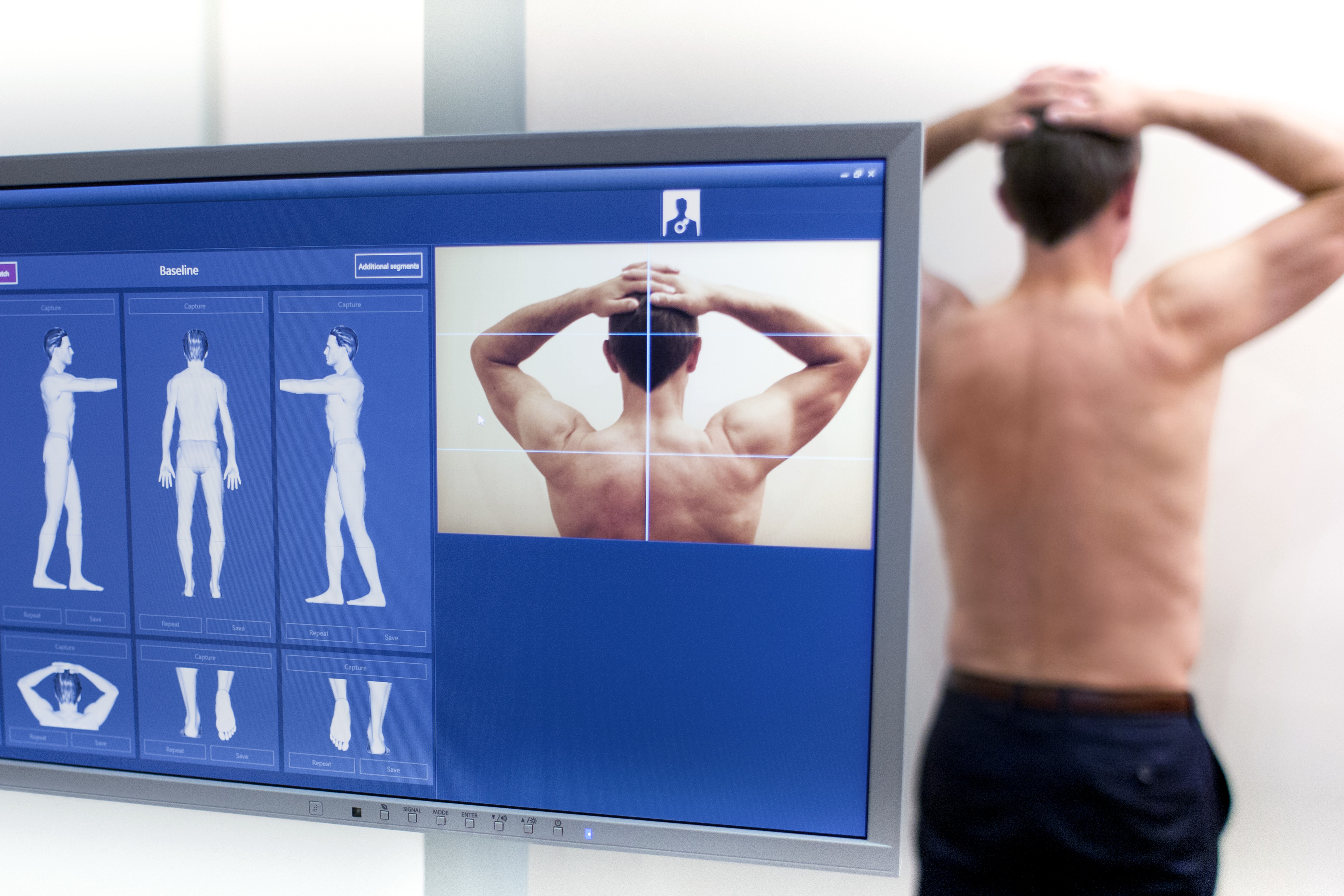 Male patient being examined in clinic