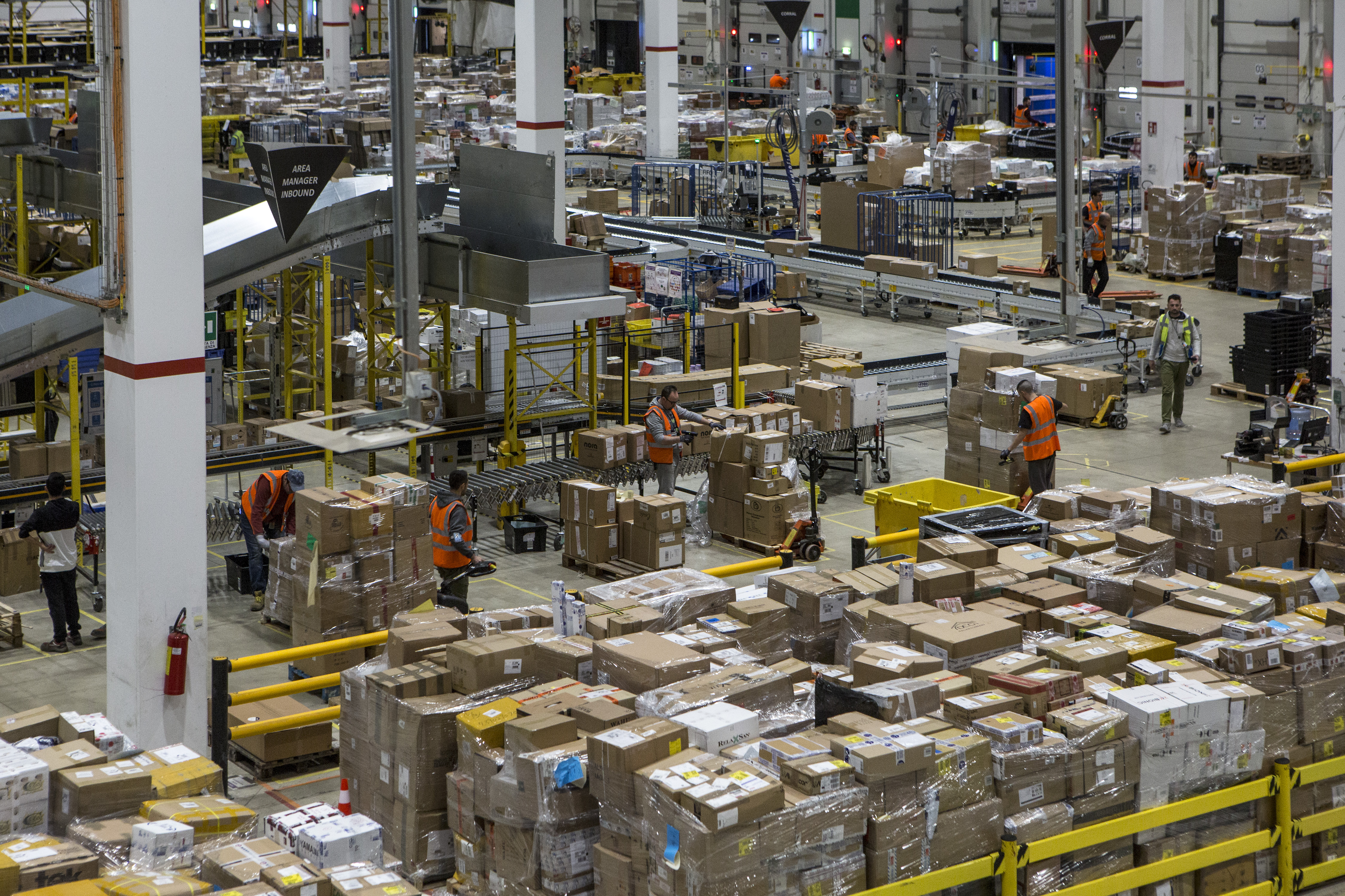 Amazon's Italian Fulfillment Centre Prepares For Black Friday