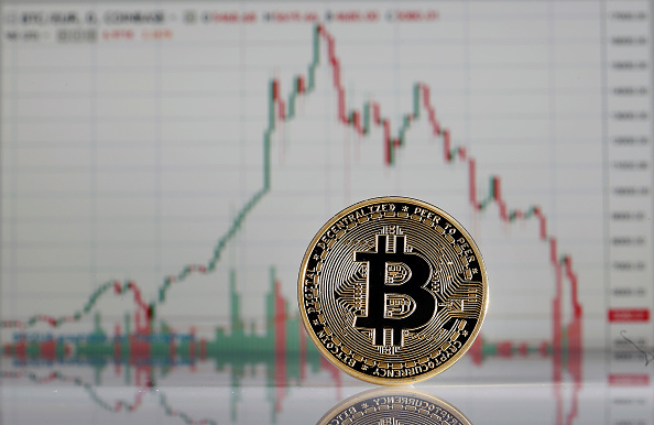 Bitcoin Cryptocurrency Value Goes Down : Illustration
