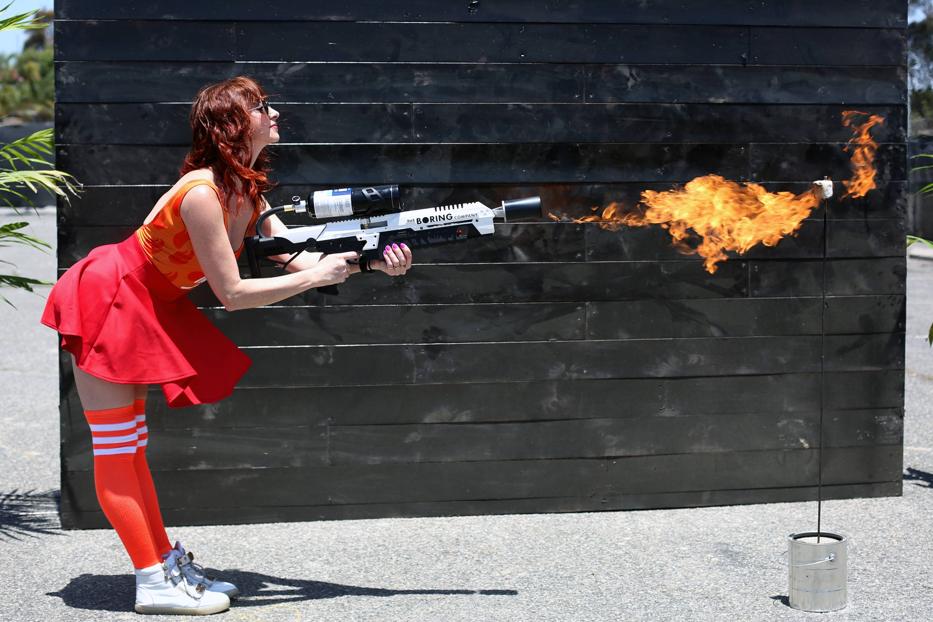 Inside The Boring Co. Not-A-Flamethrower Party