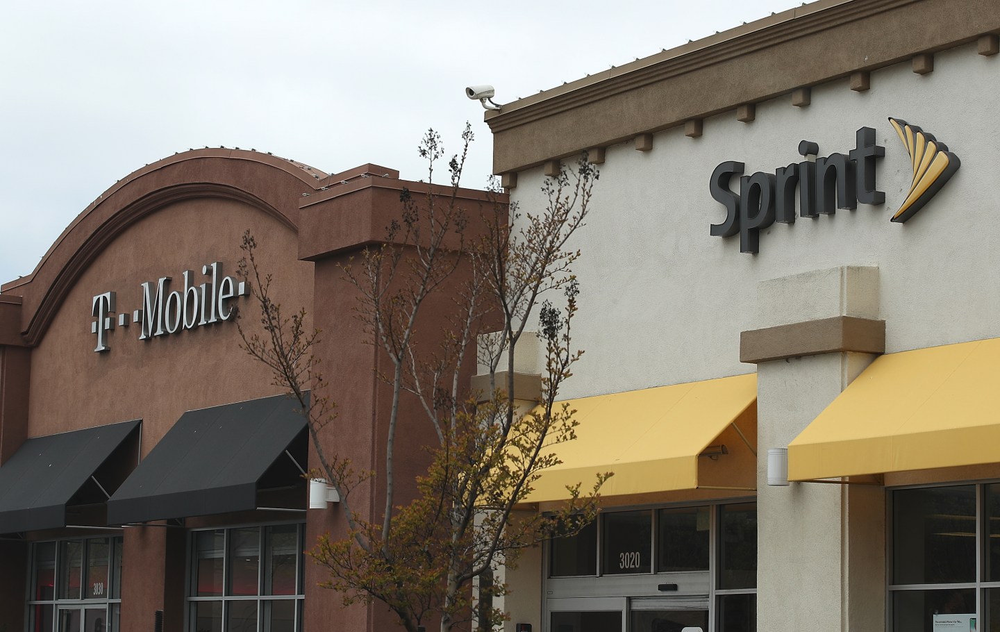 Sprint store next to a T-Mobile store