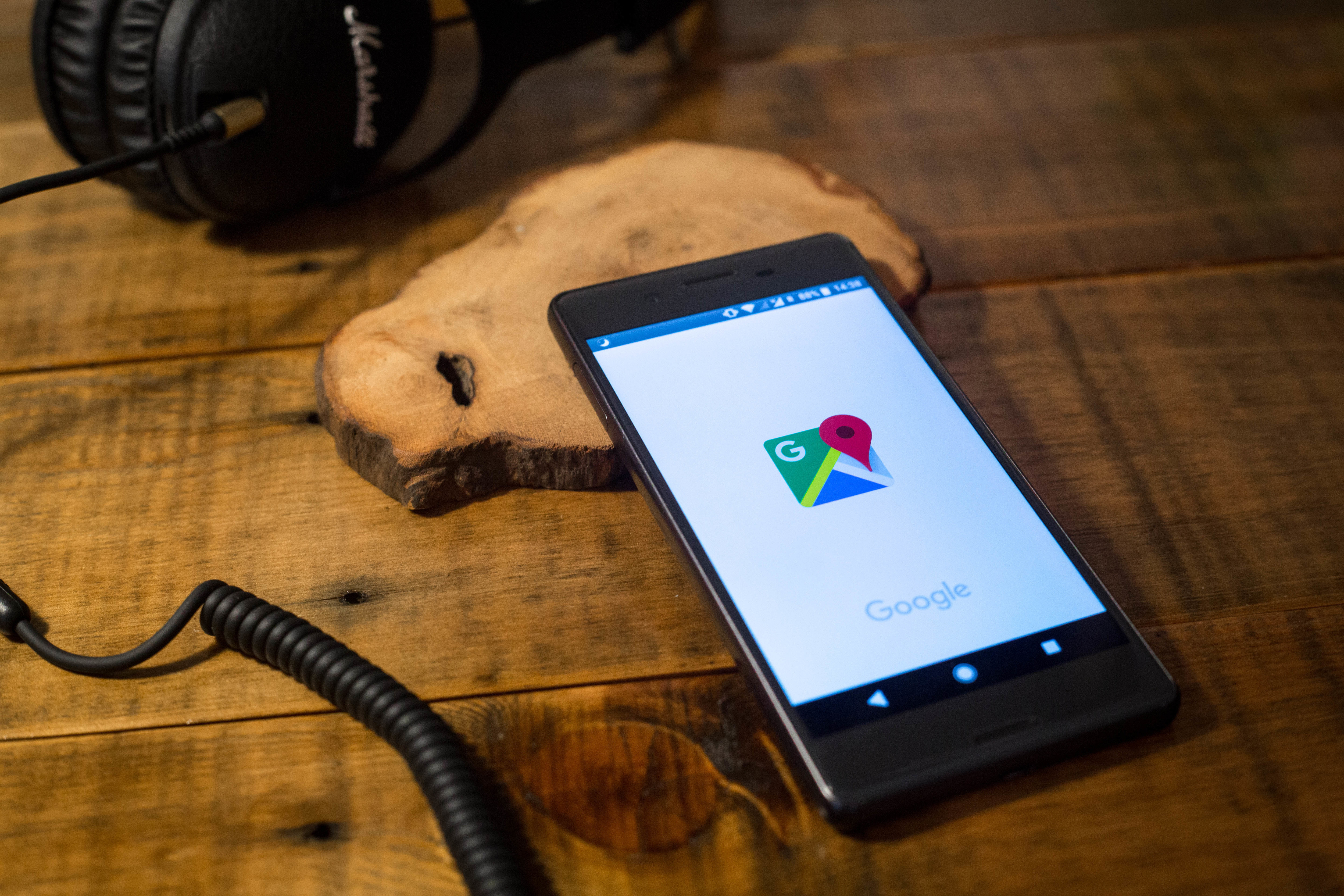 The Google Maps application seen displayed on a Android Sony