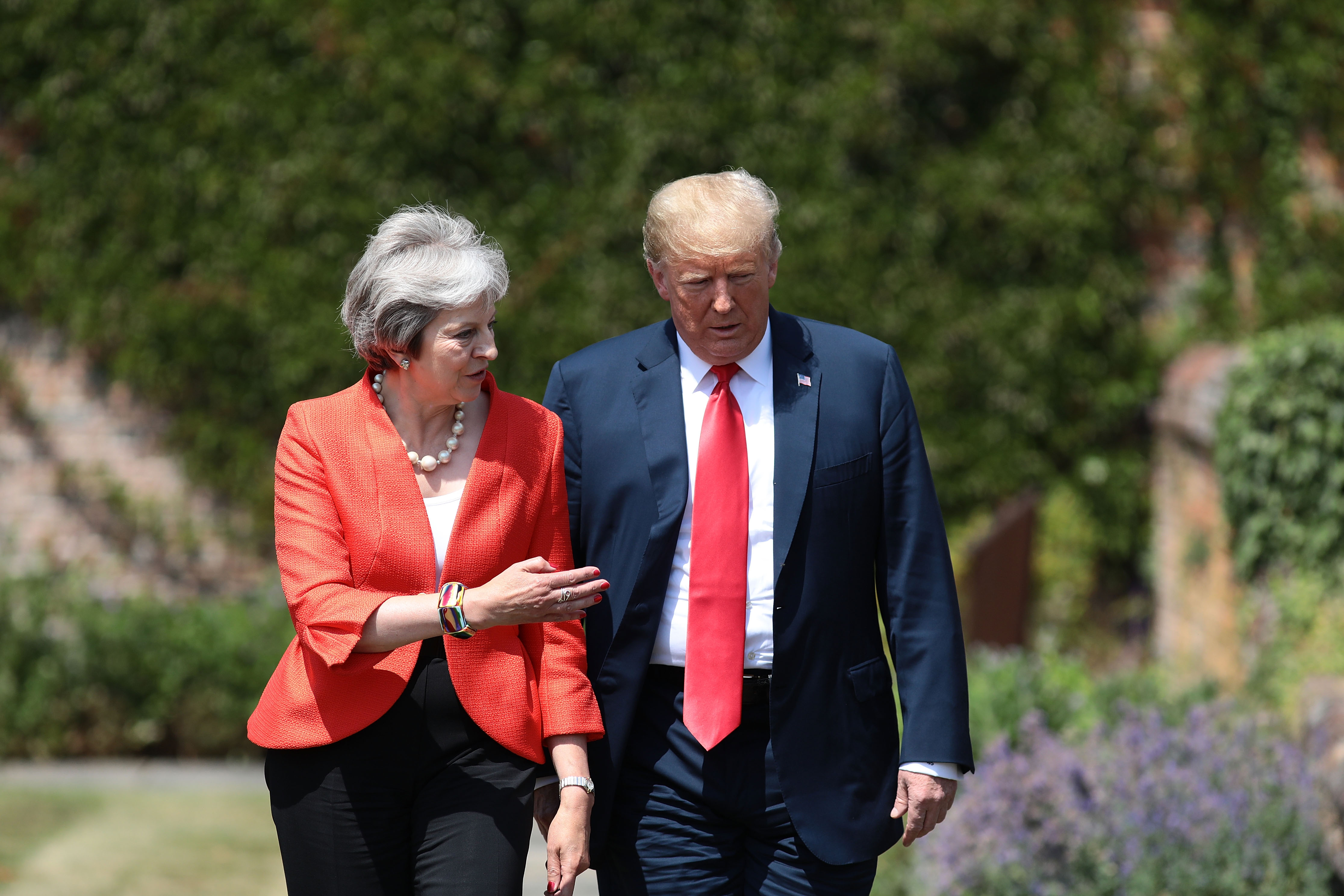 President Donald Trump And British Prime Minister Theresa May Hold Bi-lateral Talks At Chequers