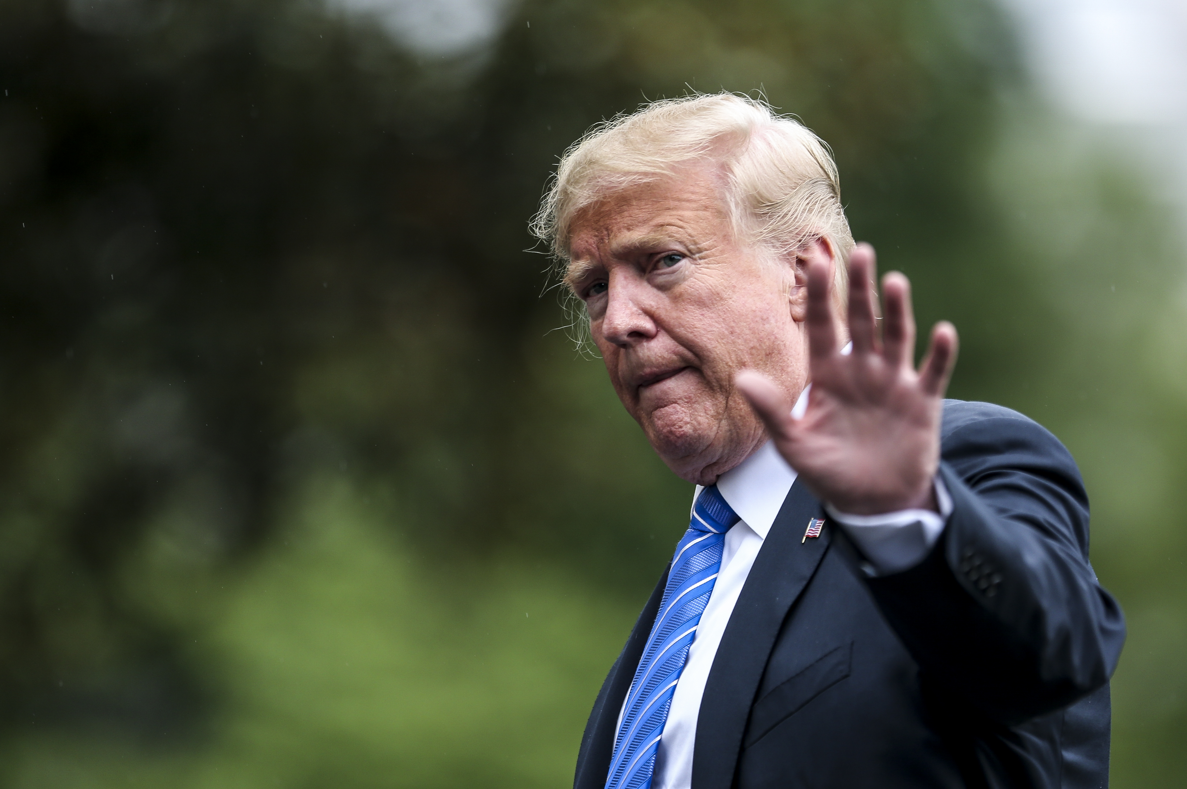 President Trump Arrives To The White House