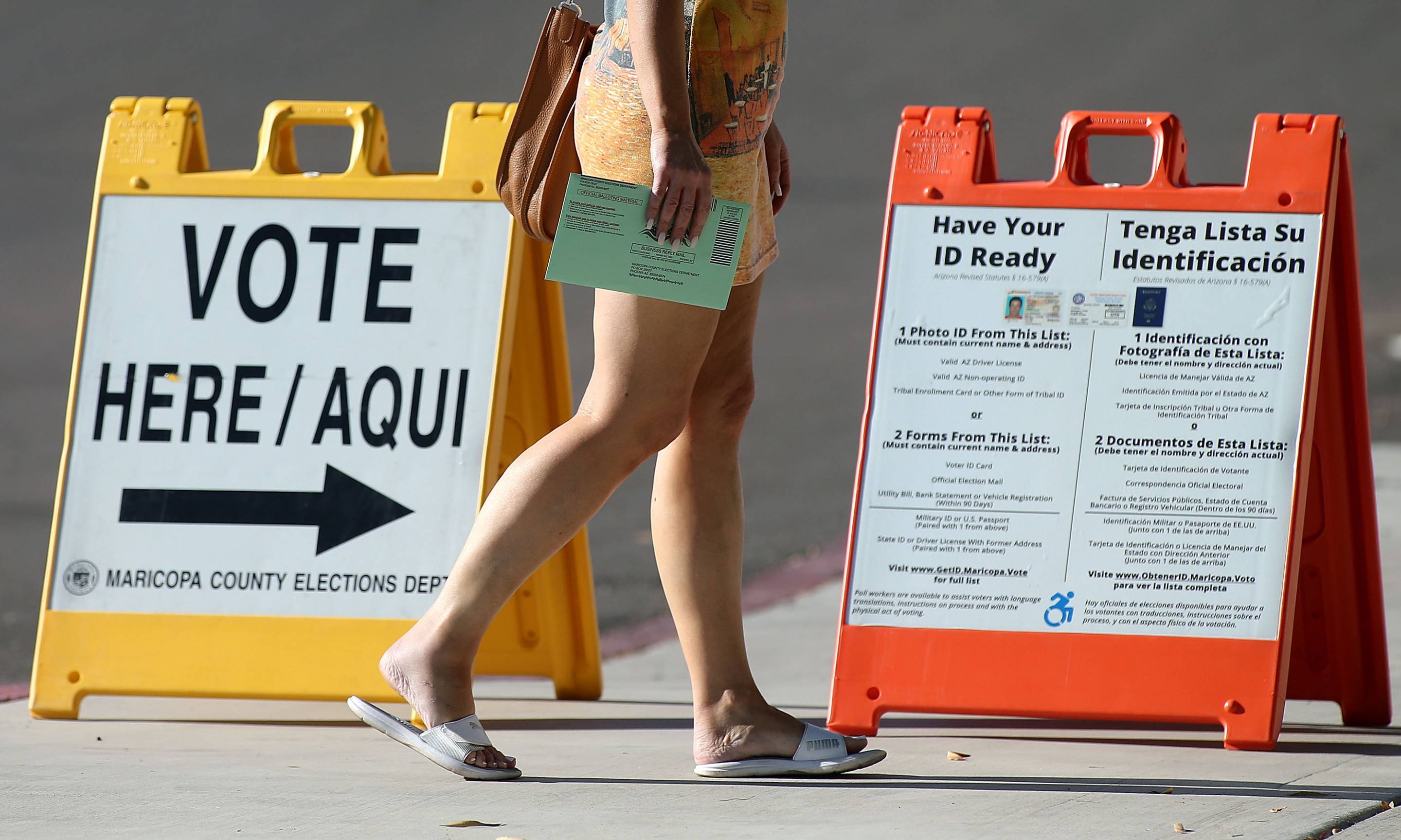 Arizona Voters Casts Their Vote In State's Primary