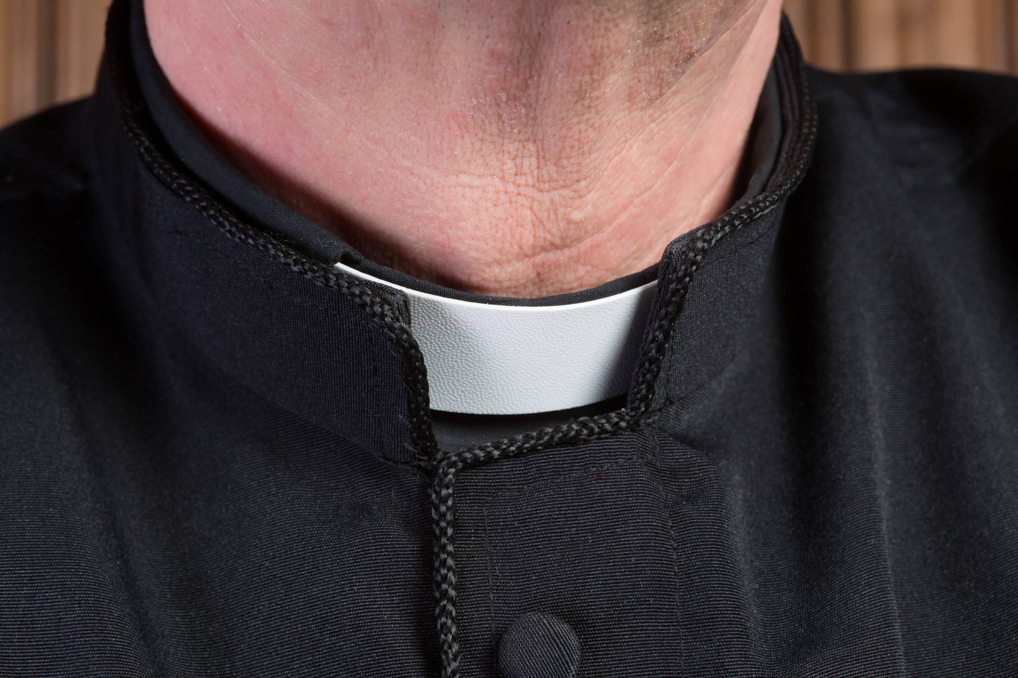 Priest clerical collar