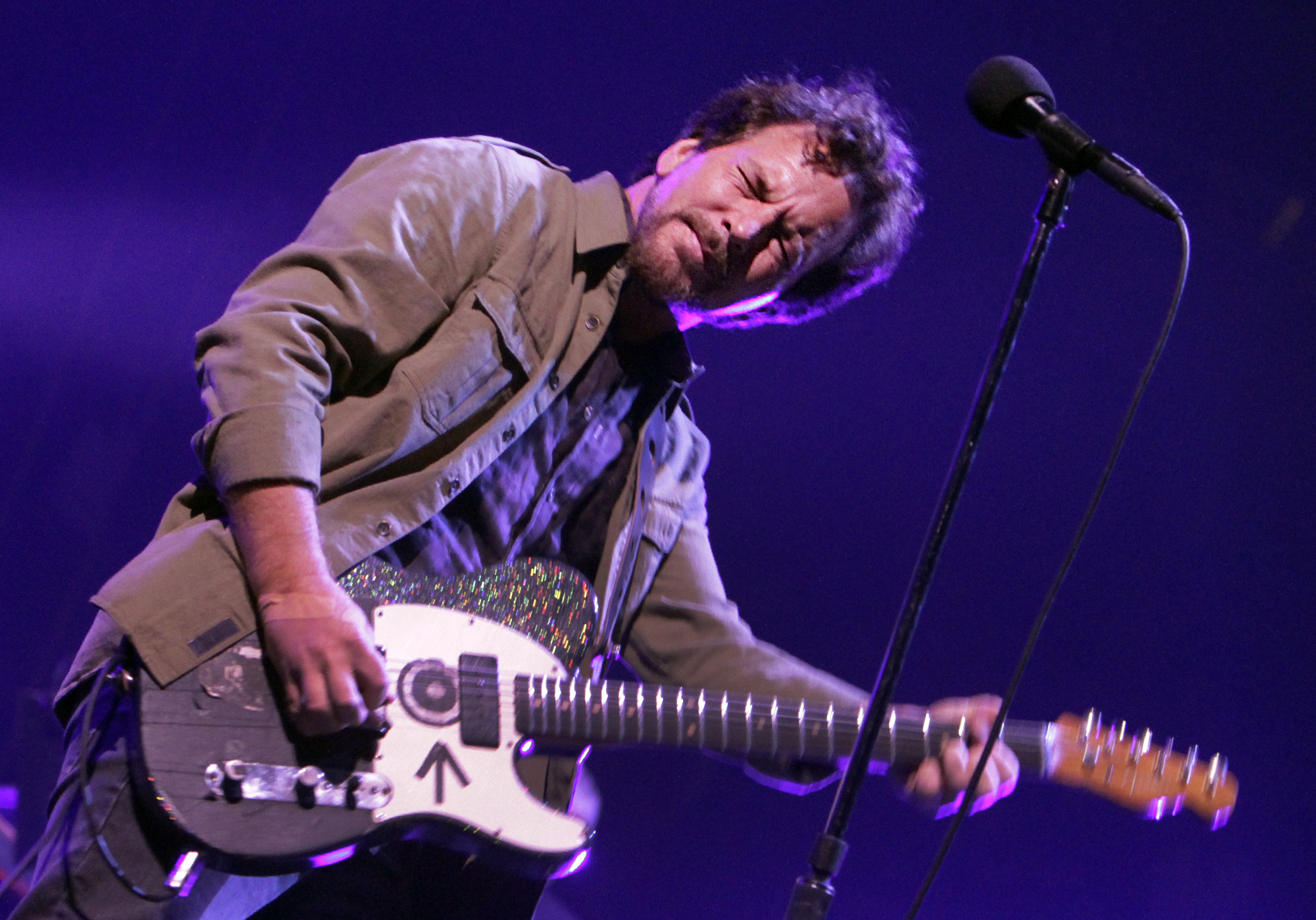 Eddie Vedder of Pearl Jam performs at the LA Sports Arena on Nov. 23, 2013. Pearl Jam performs at