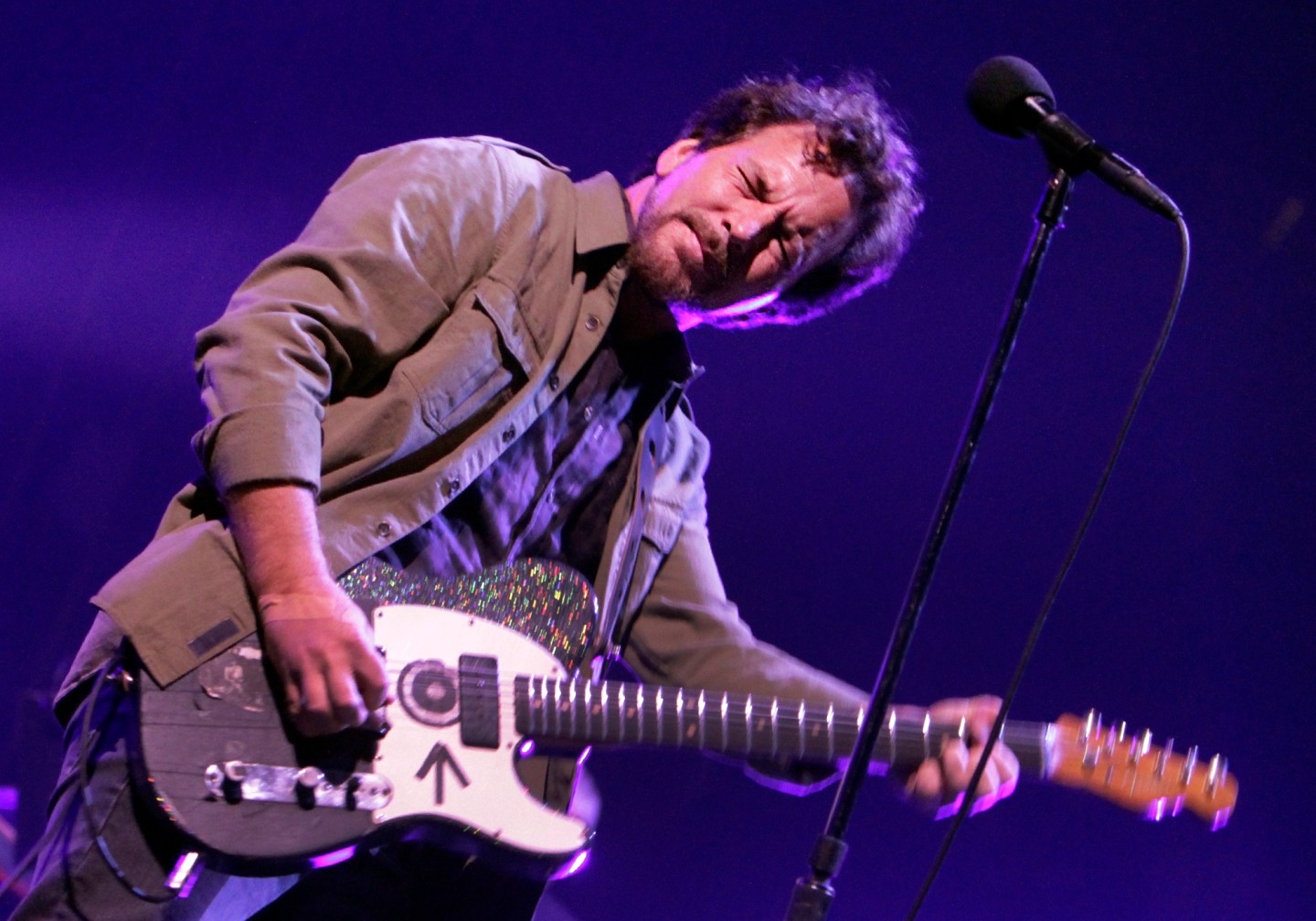 Eddie Vedder of Pearl Jam performs at the LA Sports Arena on Nov. 23, 2013. Pearl Jam performs at