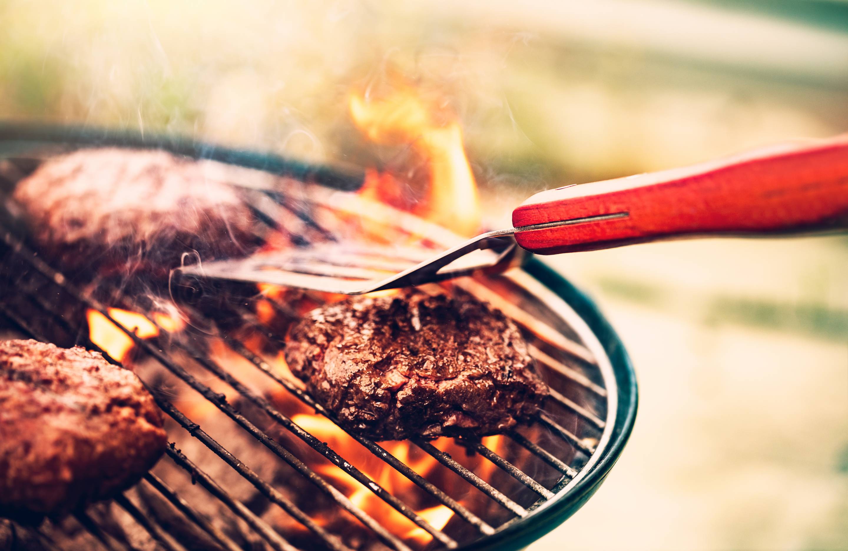 Tasty meat on the grill