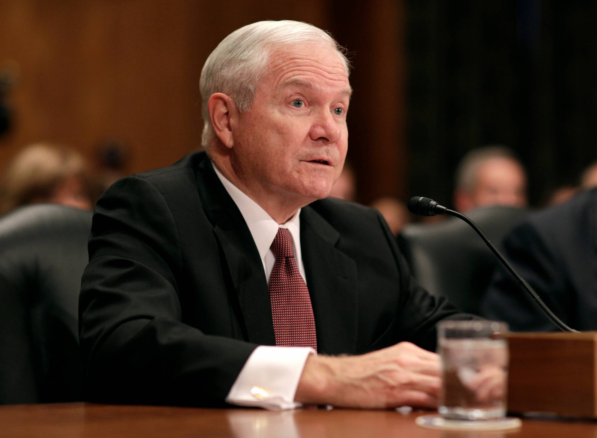 Former Secretary of Defense Robert Gates testifies to support retired General John Kelly nomination to be Secretary of the Department of Homeland Security on Capitol Hill in Washington.
