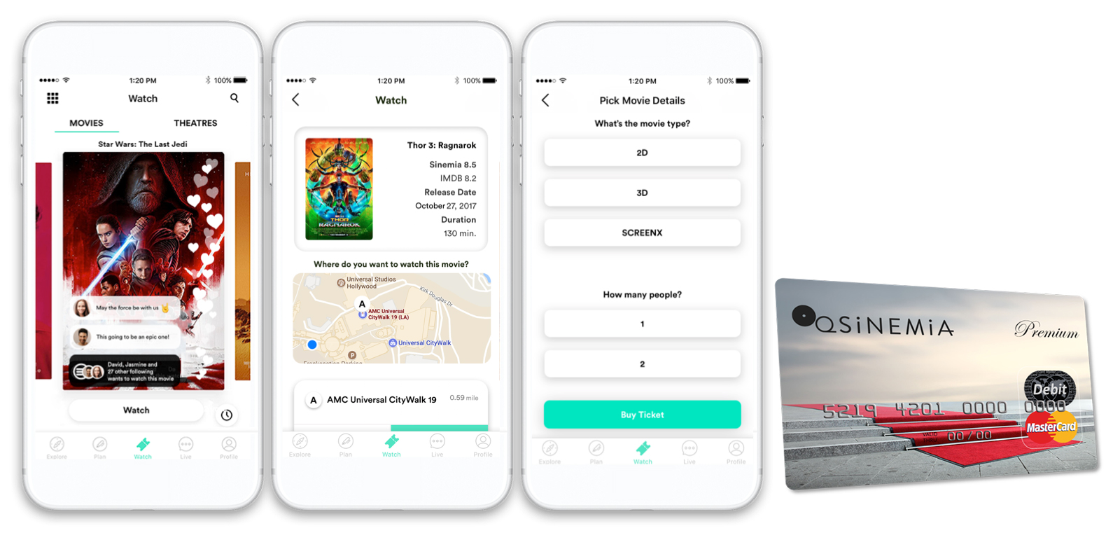 The Sinemia app and card