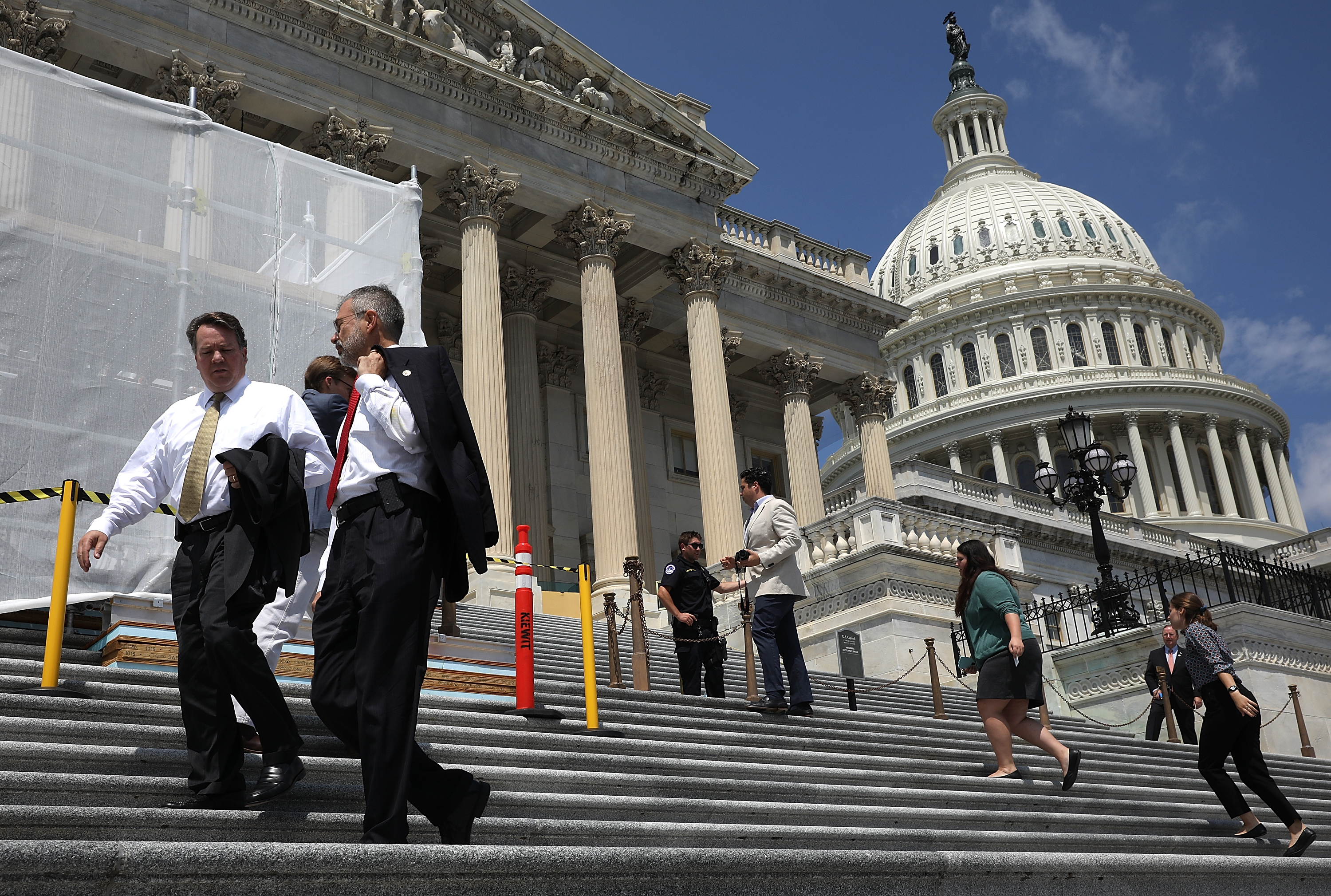 Congress Members Exit The Capitol Ahead Of Summer Recess