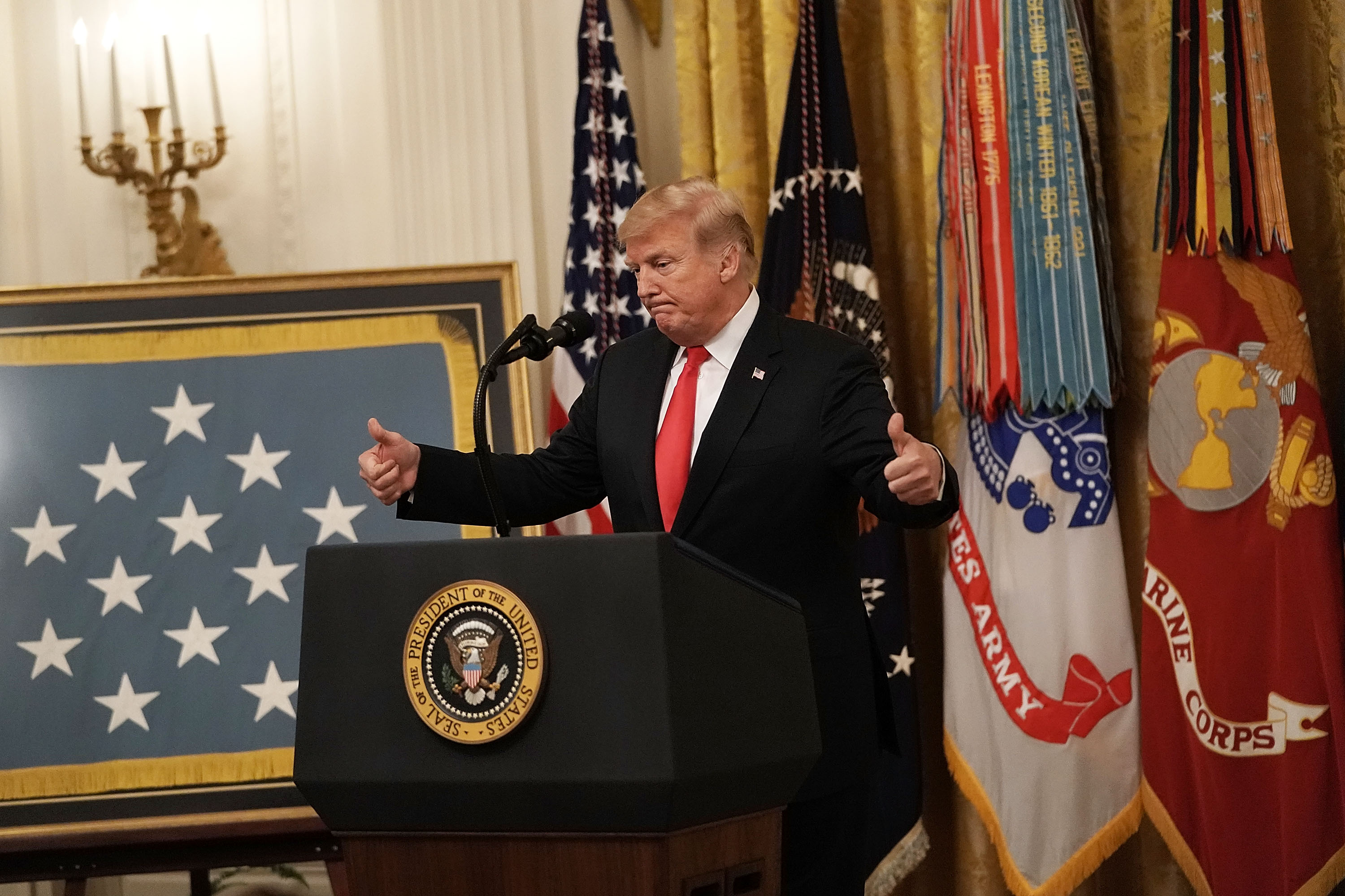 President Trump Attends Congressional Medal Of Honor Society Reception