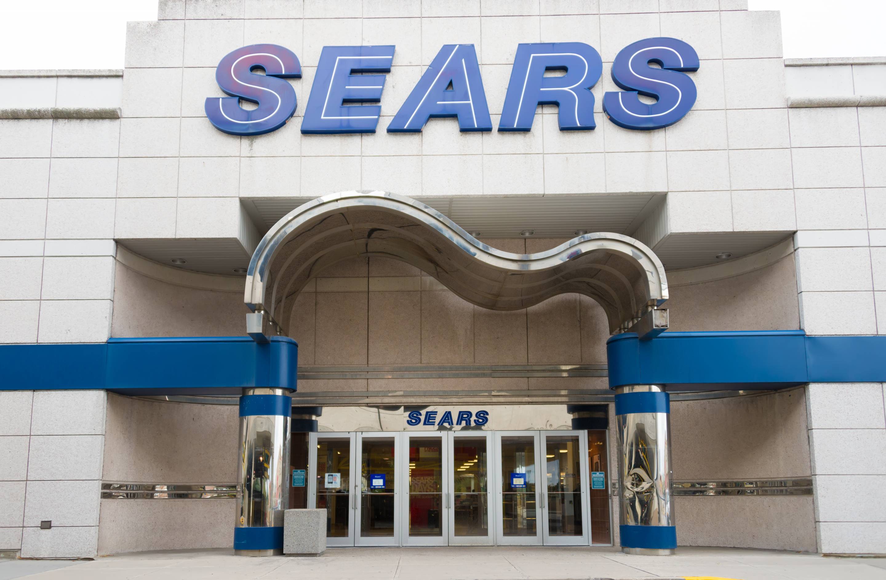 Sears store entrance. Sears, Roebuck & Co. is an American