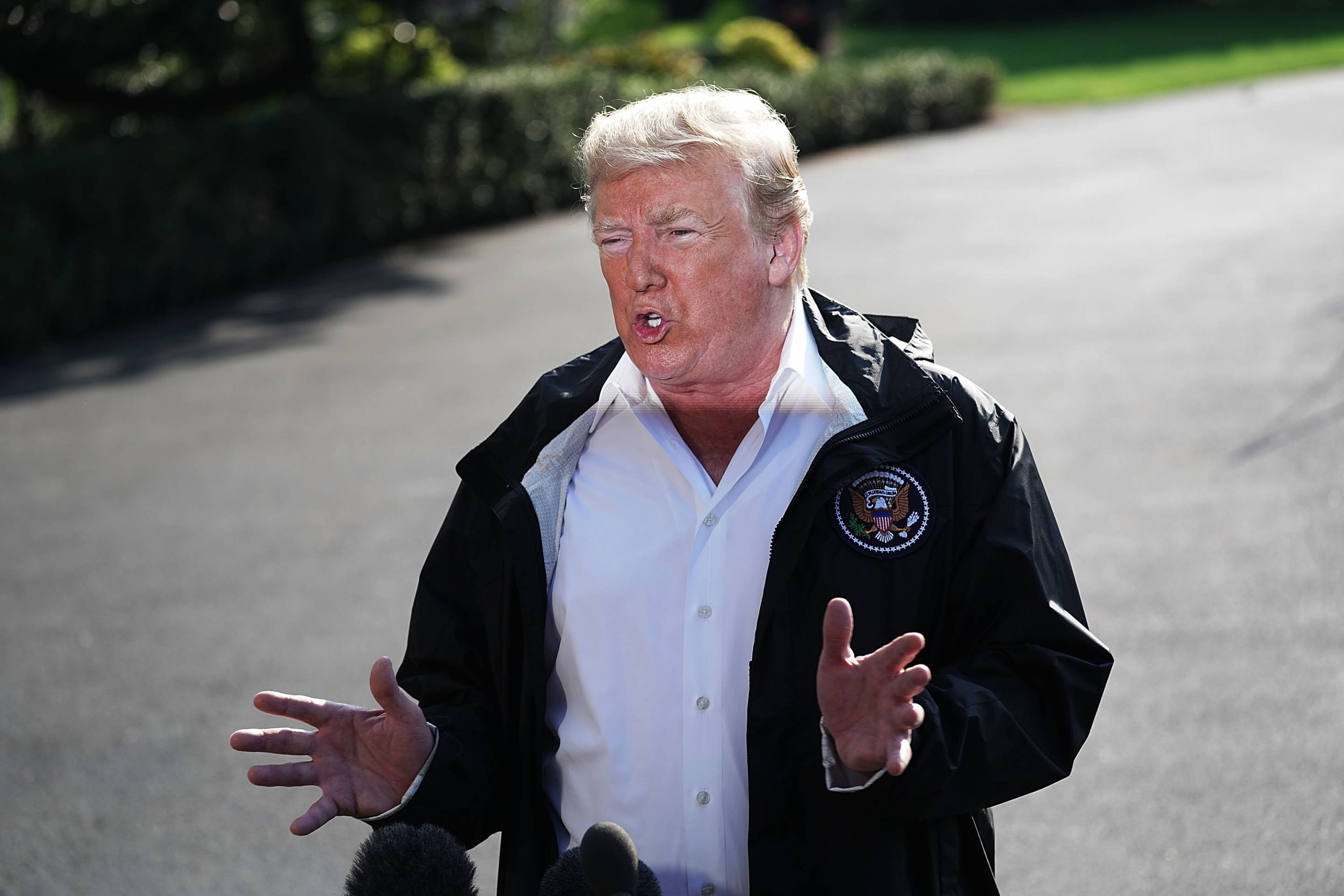 President Trump Departs The White House En Route To North Carolina