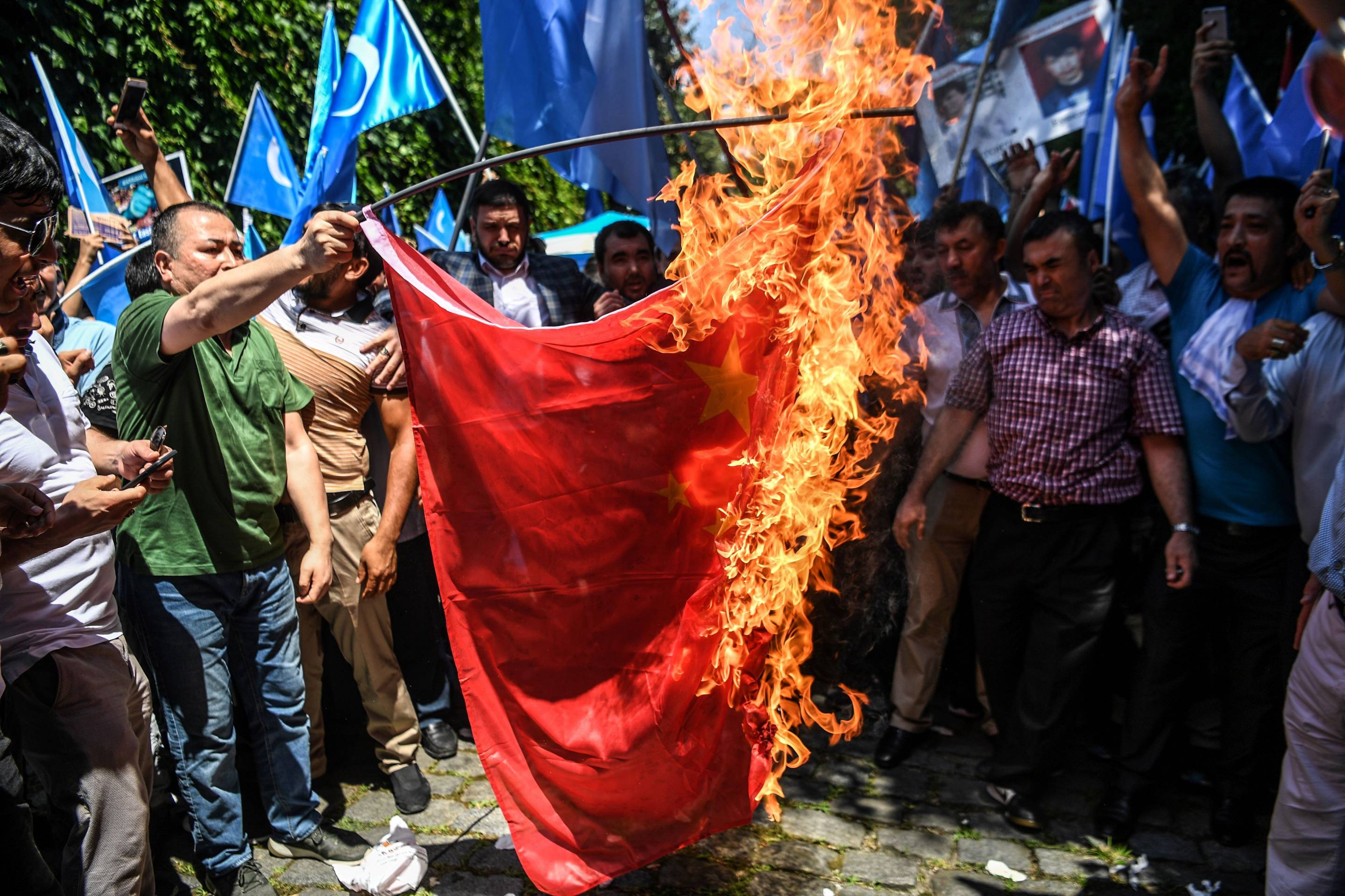 TOPSHOT-TURKEY-CHINA-UIGHUR-DEMO
