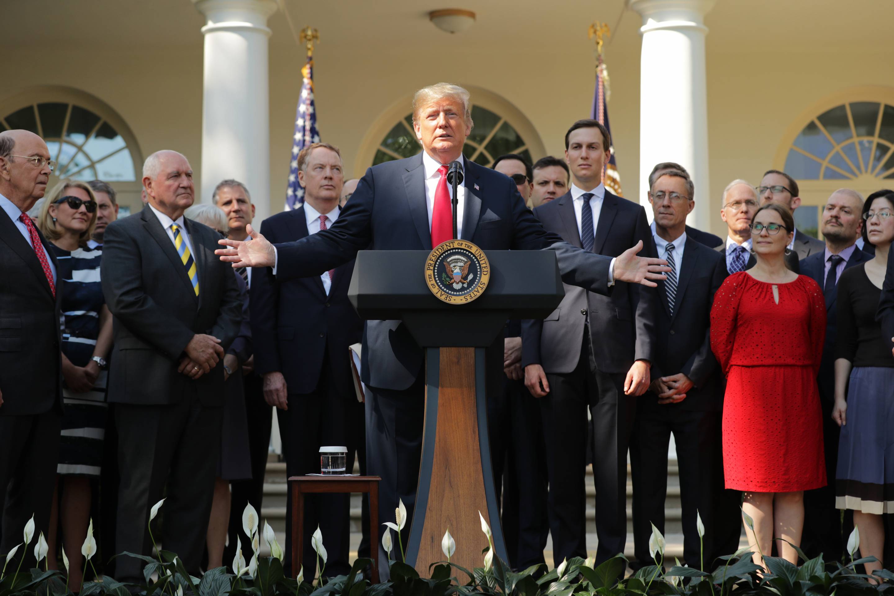 President Trump Holds News Conference To Discuss New US-Mexico-Canada Trade Deal