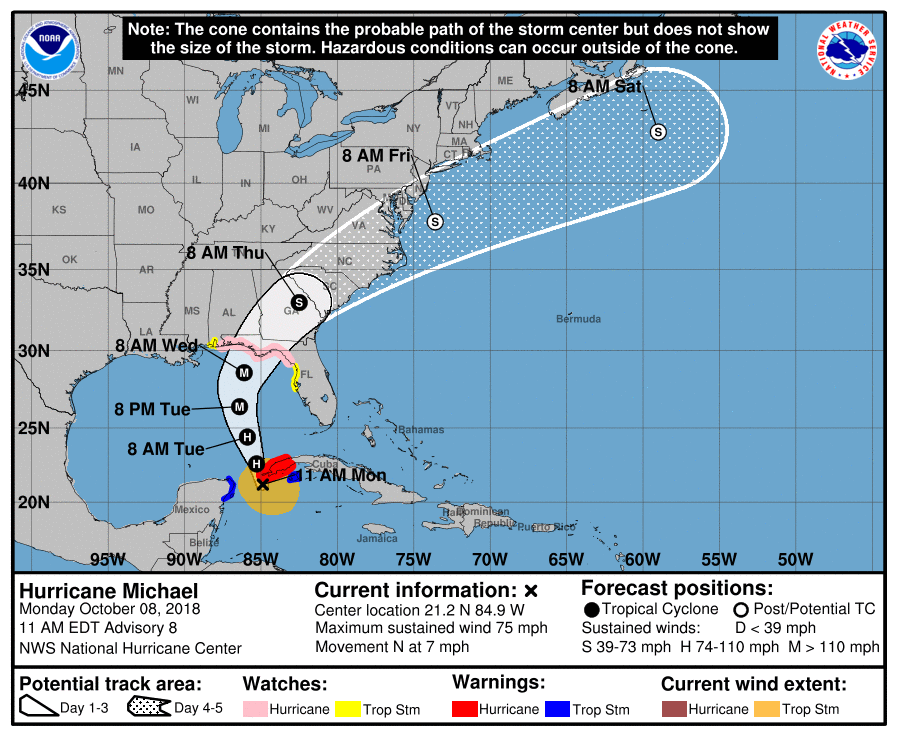 hurricane-Michael-11am-10-8-2018