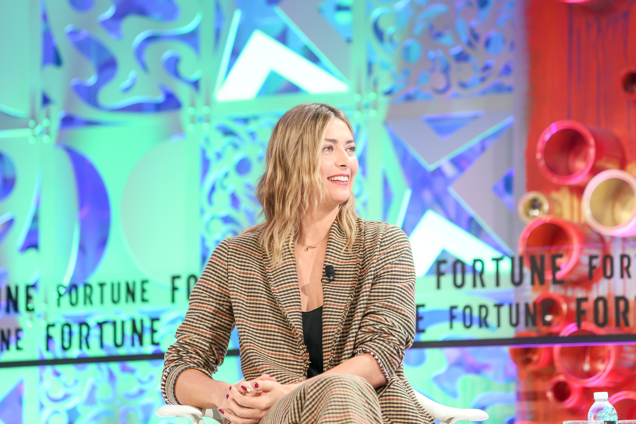 Maria Sharapova speaks at Fortune's Most Powerful Women Summit in Laguna Niguel, Calif., on Oct. 2, 2018.