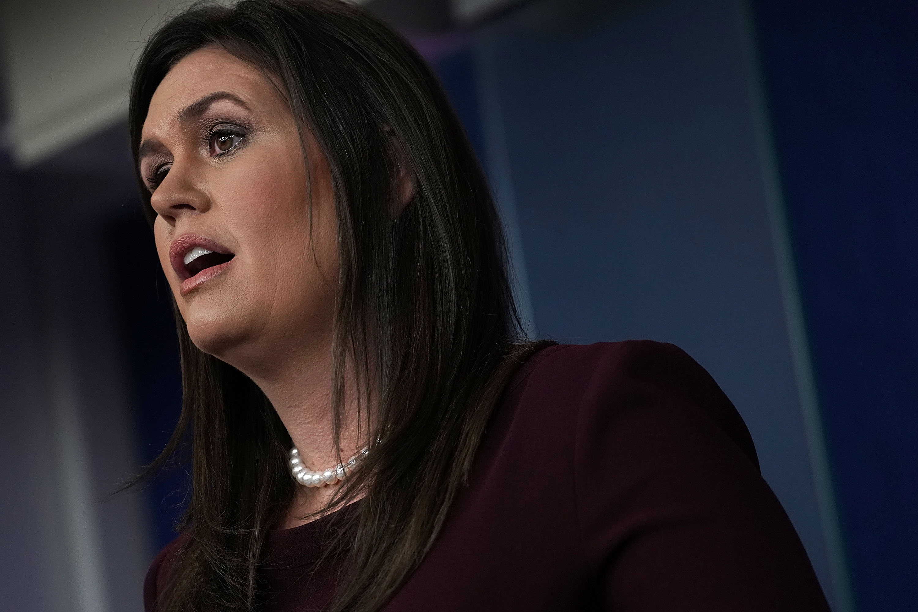 John Bolton Joins Sarah Sanders For Press Briefing At The White House