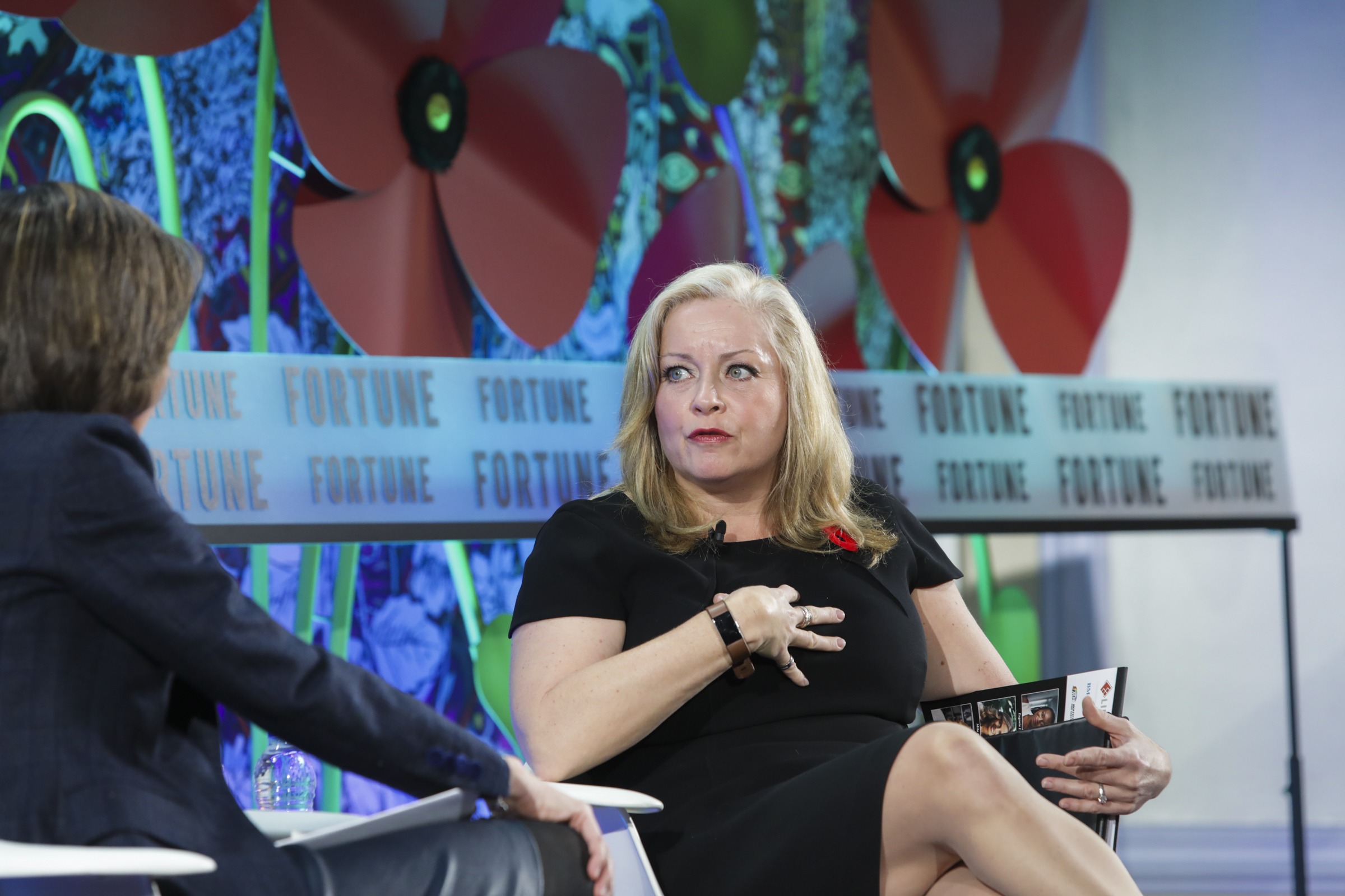 Linamar CEO Linda Hasenfratz speaks at Fortune Most Powerful Women International Summit in Montreal.