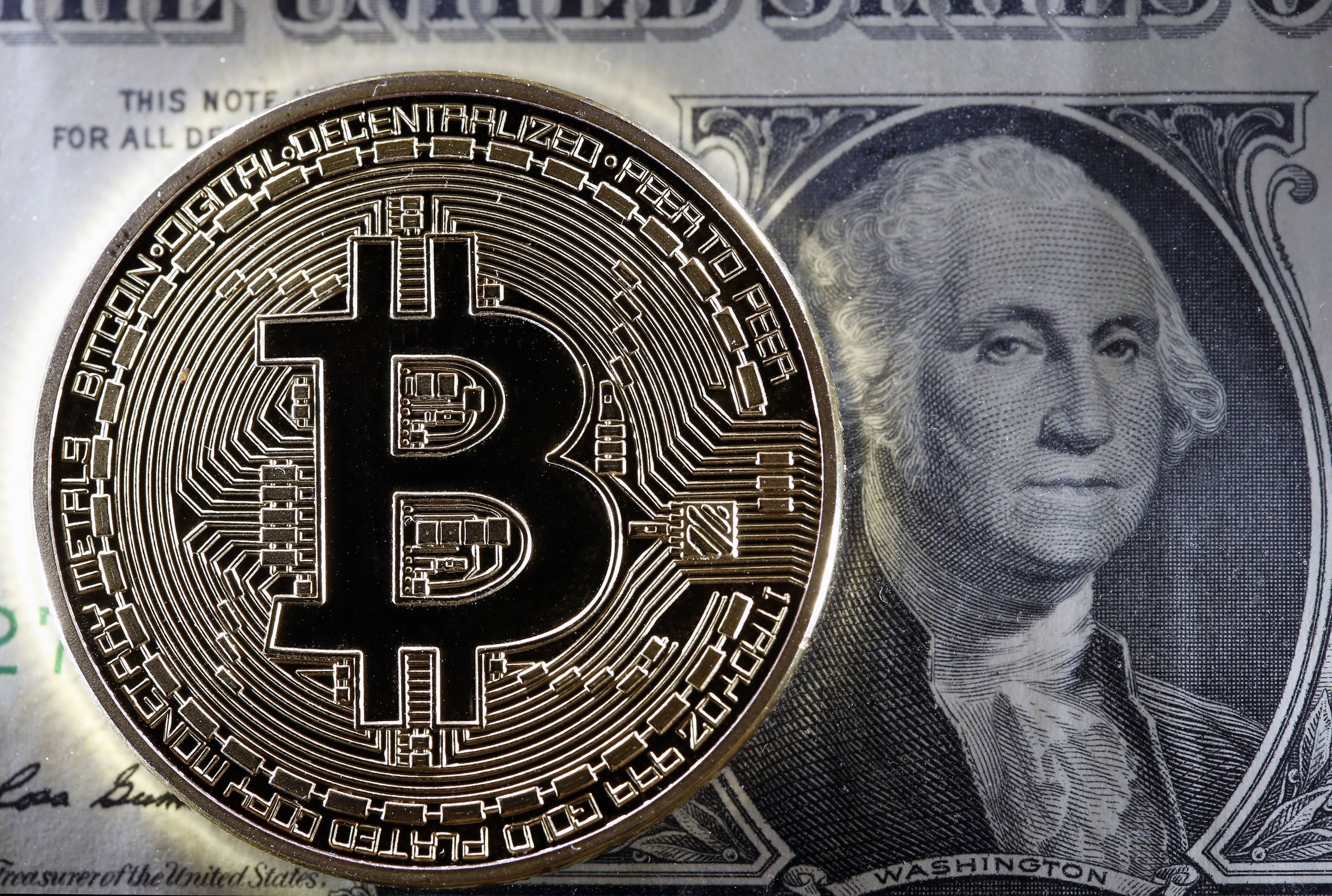 Bitcoin Cryptocurrency Value Goes Down : Illustration