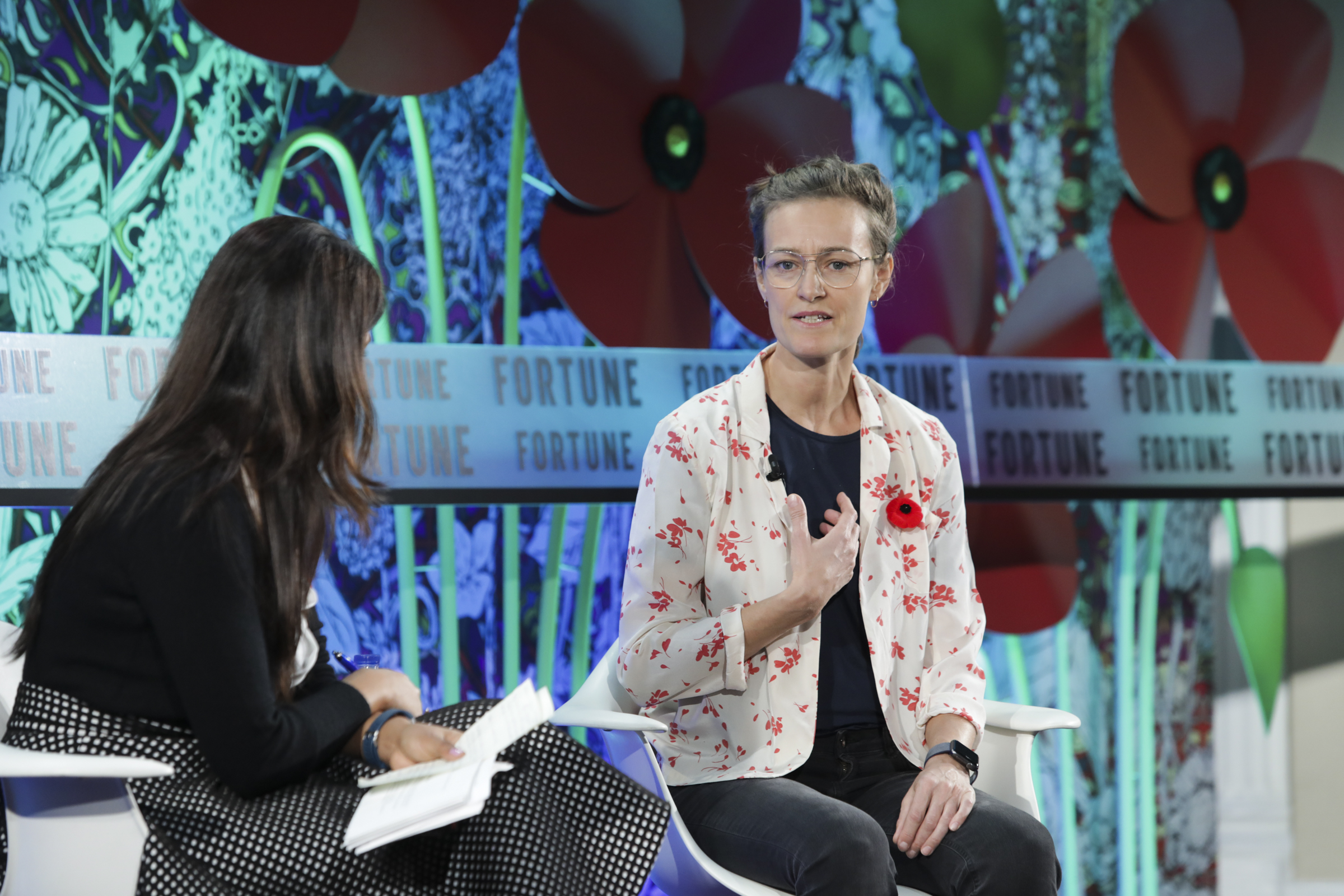 Clue co-founder and CEO Ida Tin speaks at Fortune's Most Powerful Women International Summit in Montreal on Nov. 6, 2018. 
