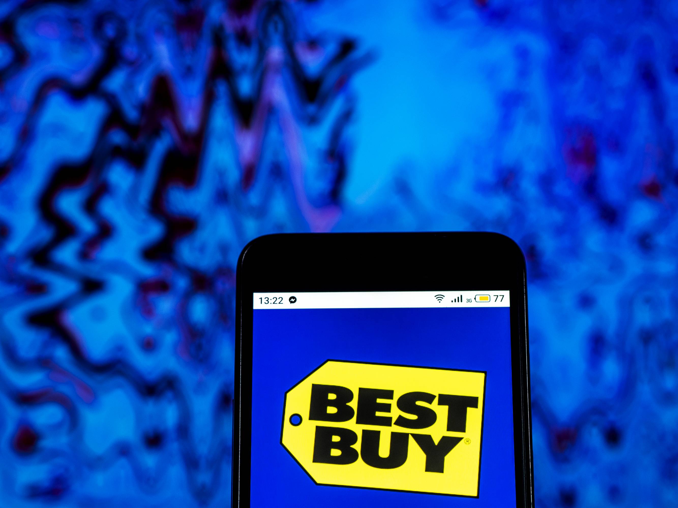 Best Buy Consumer electronics company logo seen displayed on