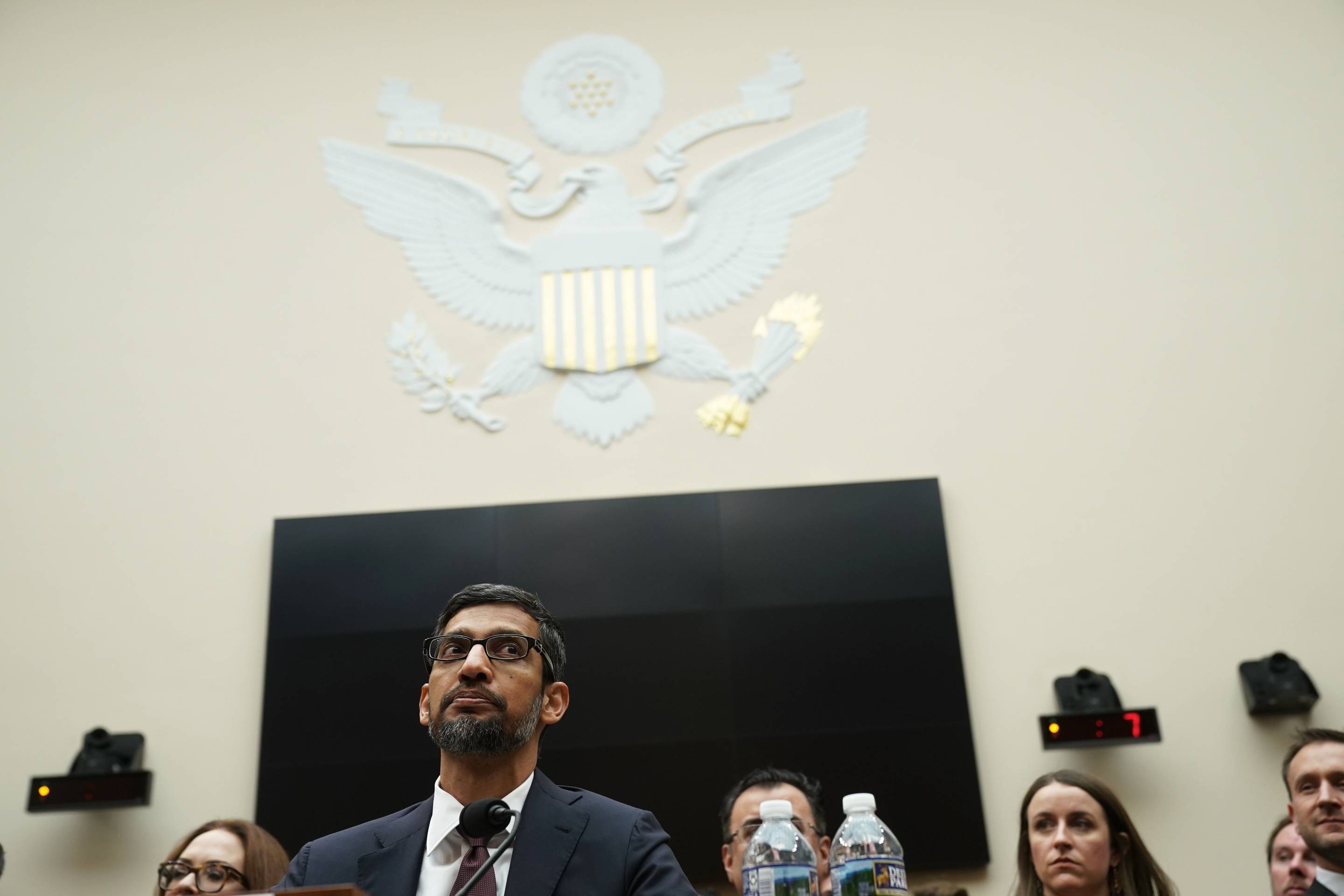 Google CEO Sundar Pichai testifies before the House Judiciary Committee on Dec. 11, 2018.